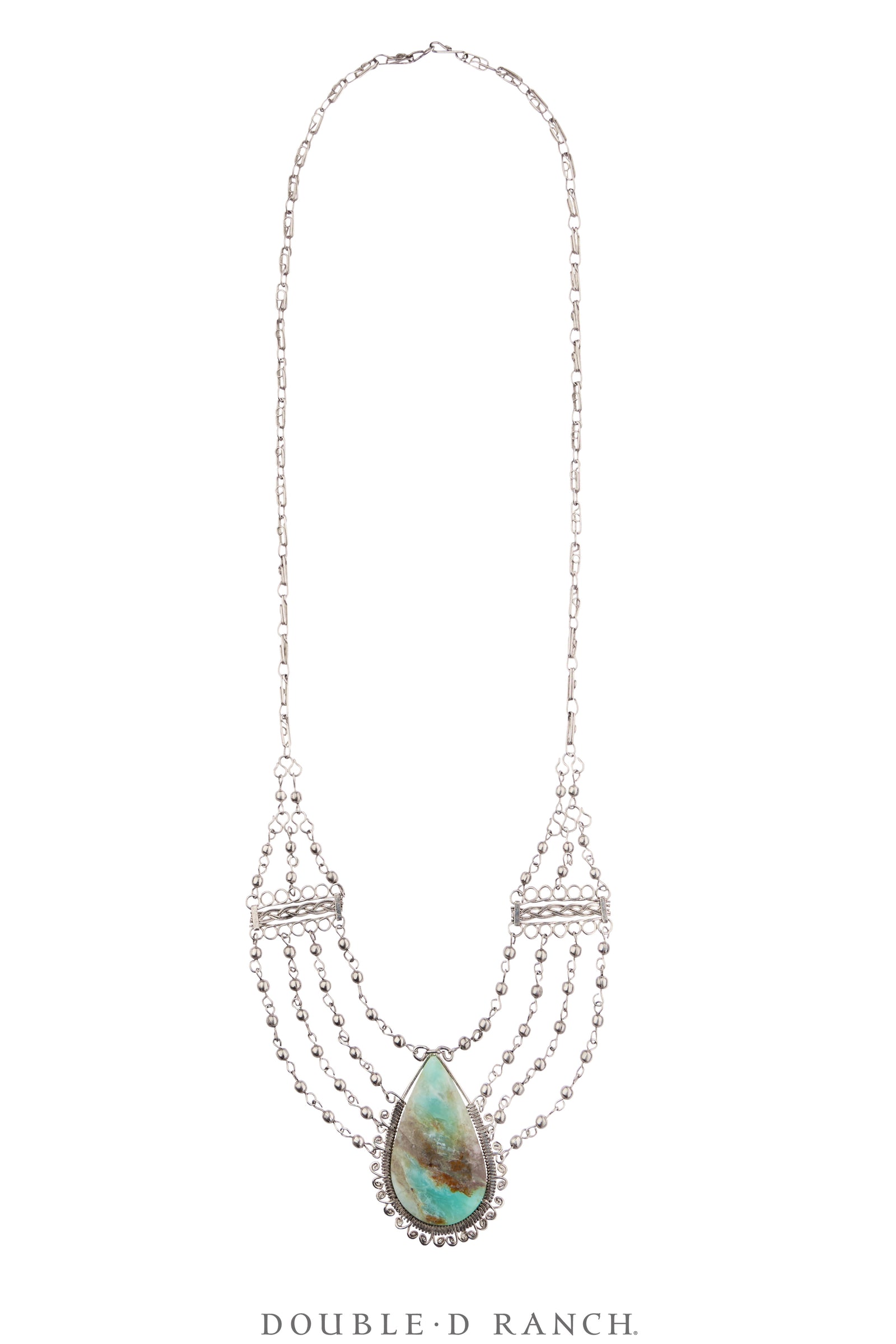 Necklace, Statement, Turquoise, Estate, Vintage, 3829