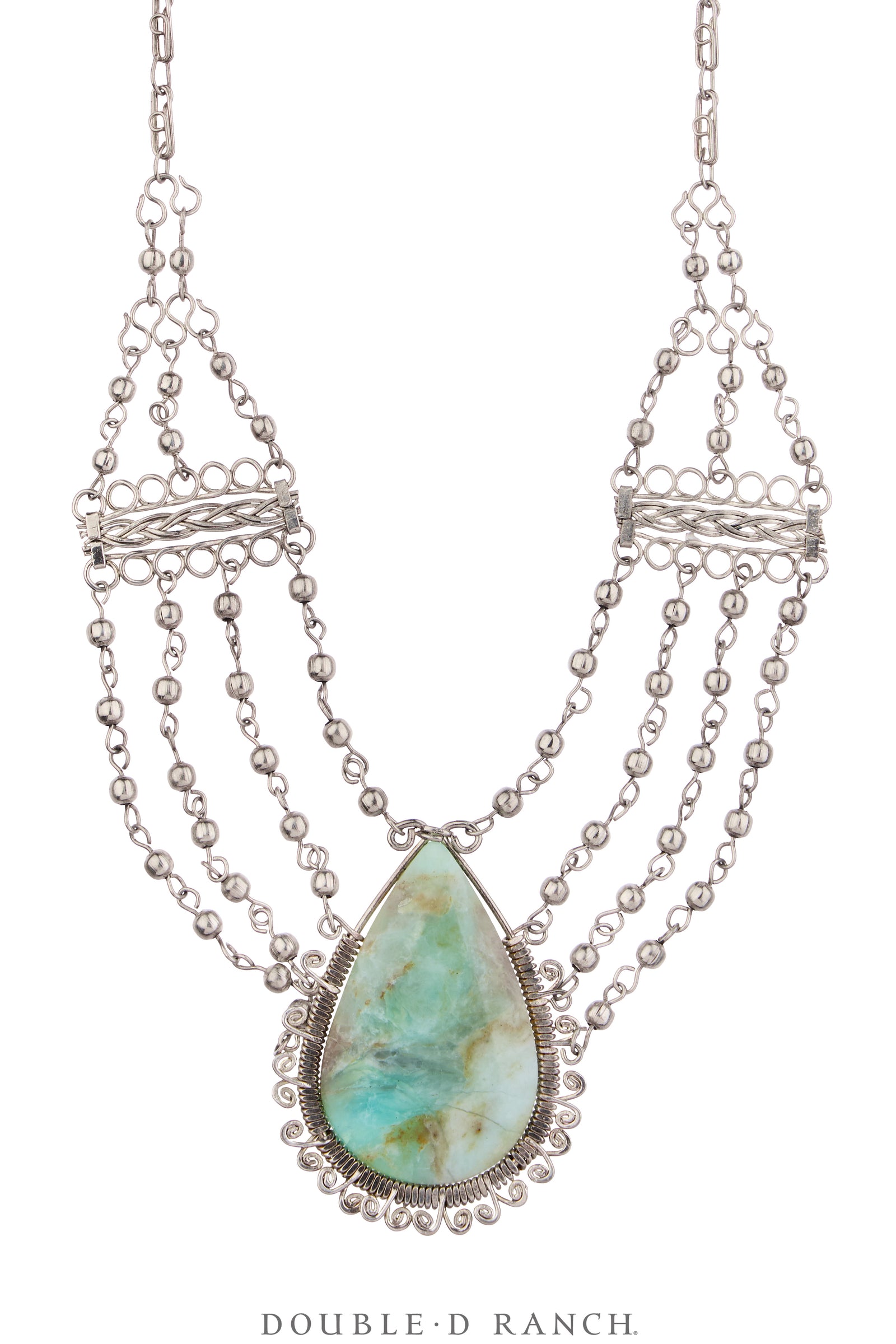 Necklace, Statement, Turquoise, Estate, Vintage, 3829