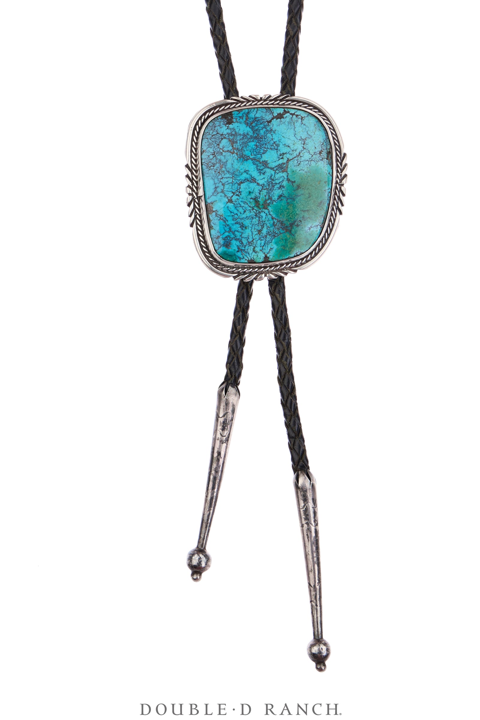 Bolo, Natural Stone, Turquoise, Unmarked, Vintage, 3837