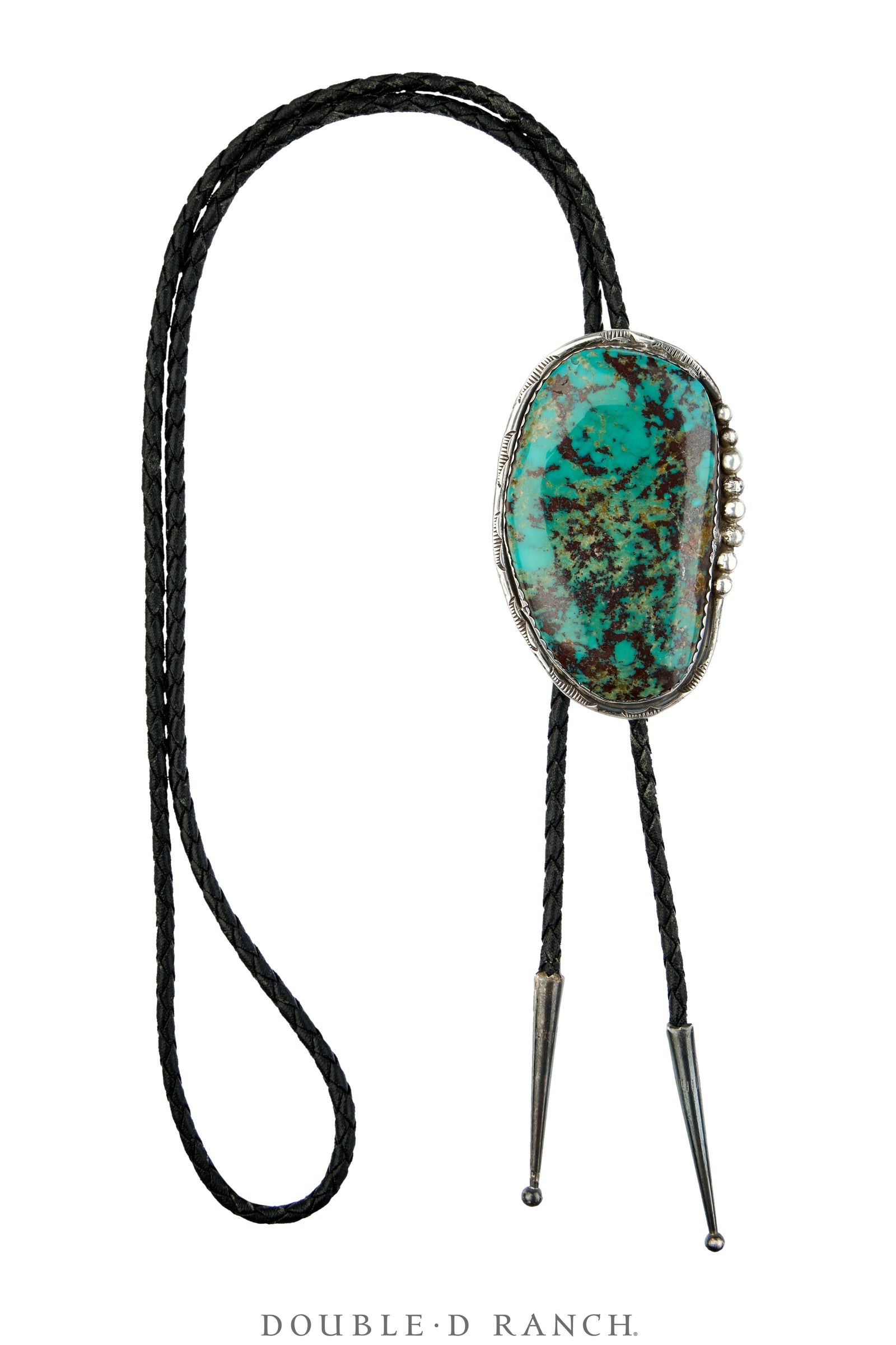 Bolo, Natural Stone, Turquoise, Hallmark, Vintage, 3856
