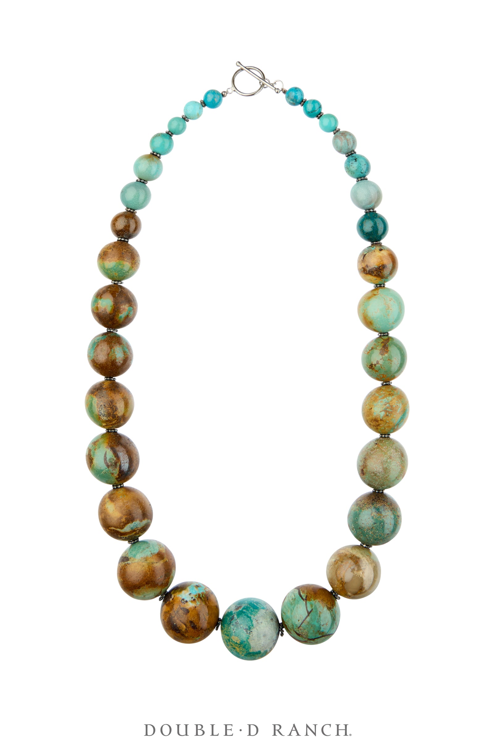 Necklace, Natural Stone, Beads, Turquoise, Graduated, Contemporary, 3876