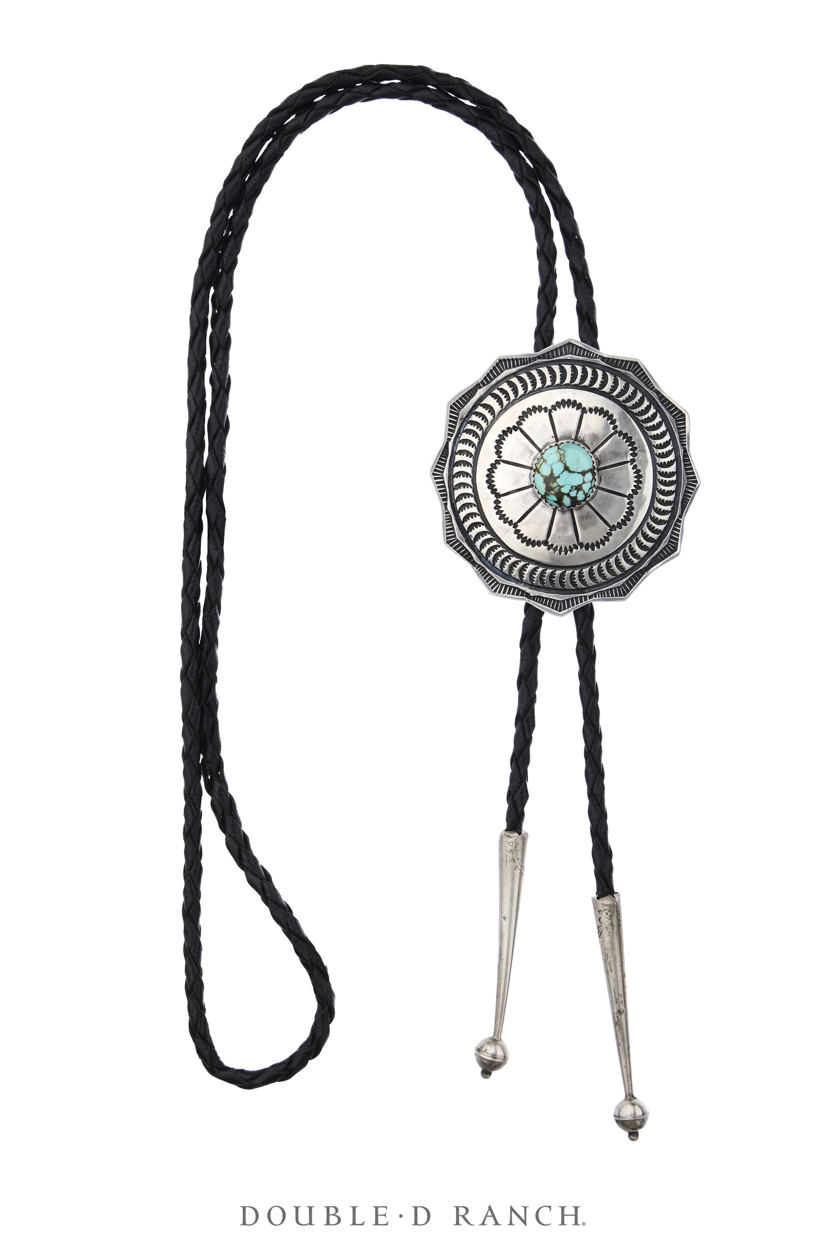 Bolo, Concho, Turquoise, Blue Moon Mine, Hallmark, Vintage, 3934