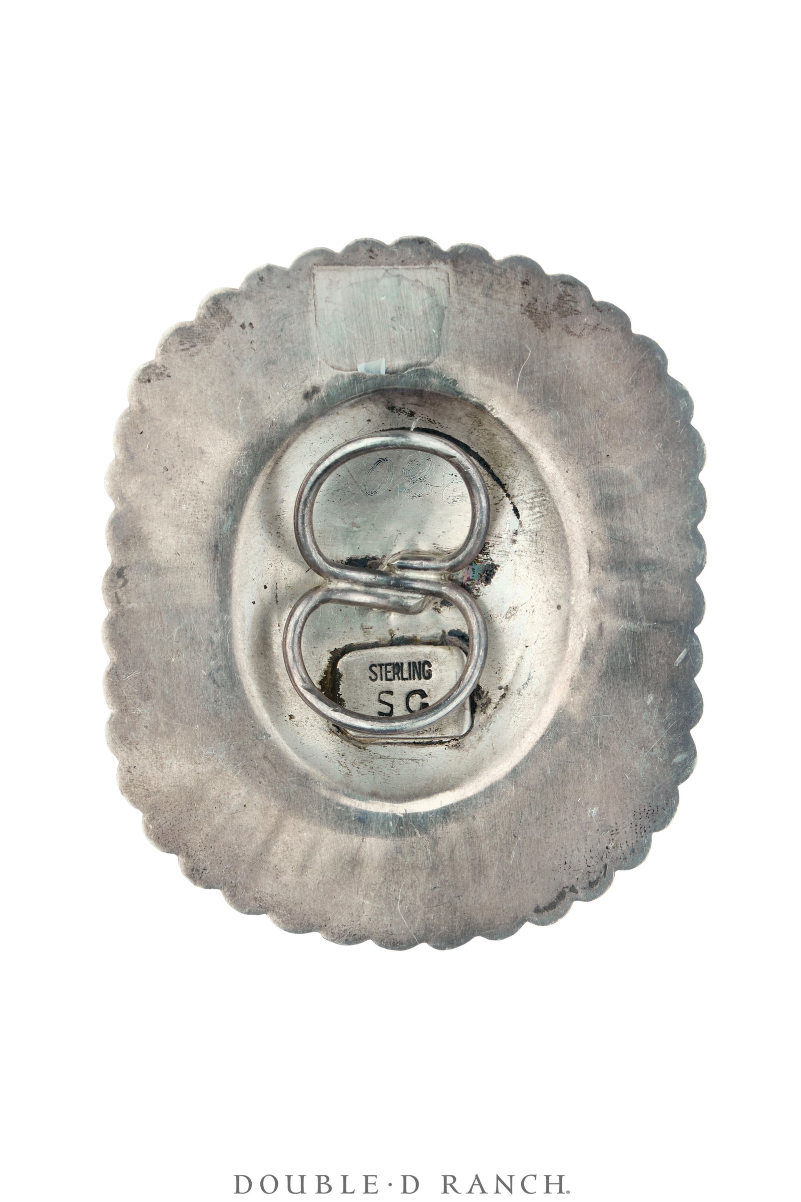 Scarf Slide, Concho, Sterling Silver, Grand, Hallmark, Vintage, 1266