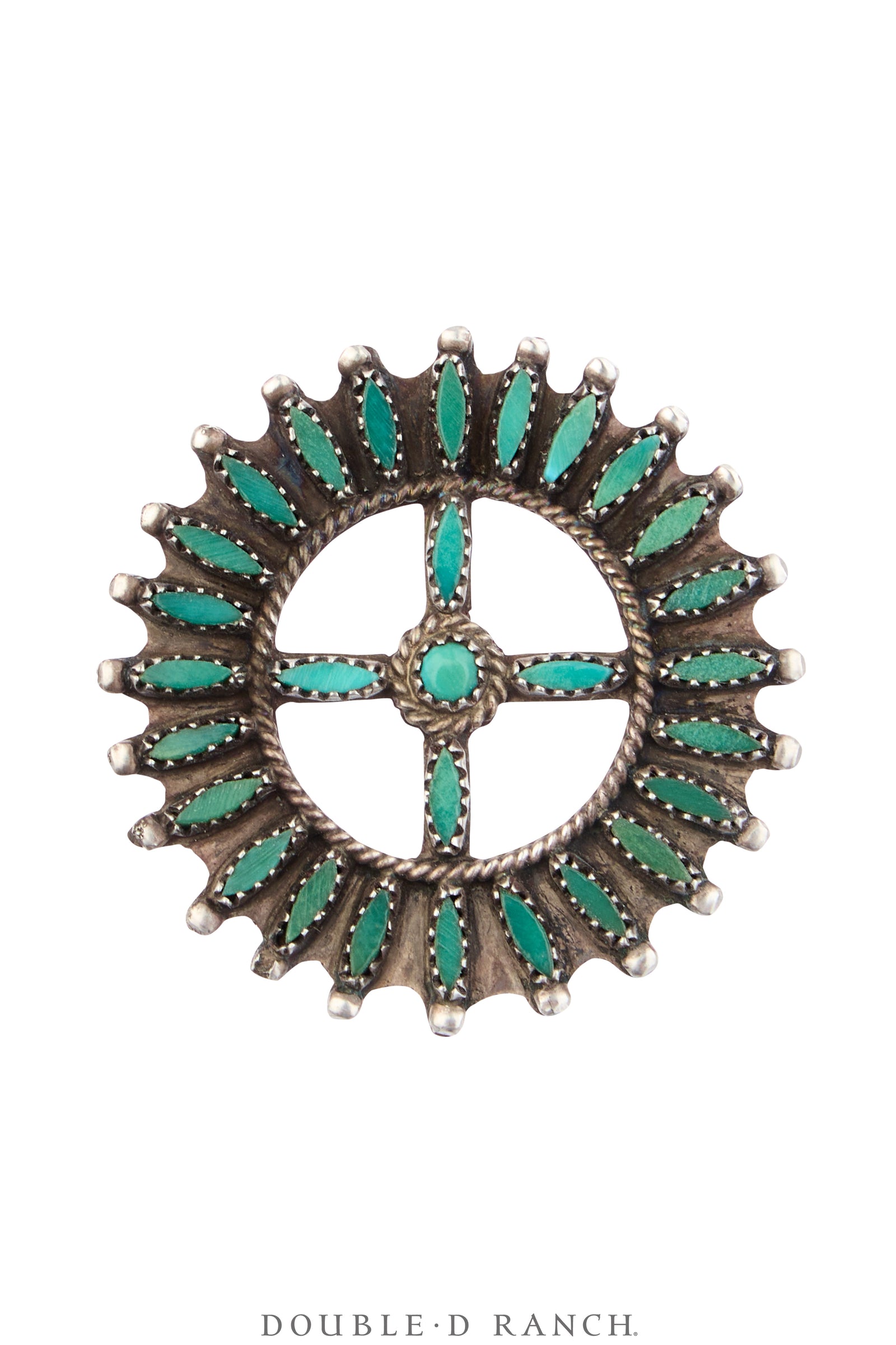 Pin & Pendant, Cluster, Turquoise, Hallmark, Vintage 1287