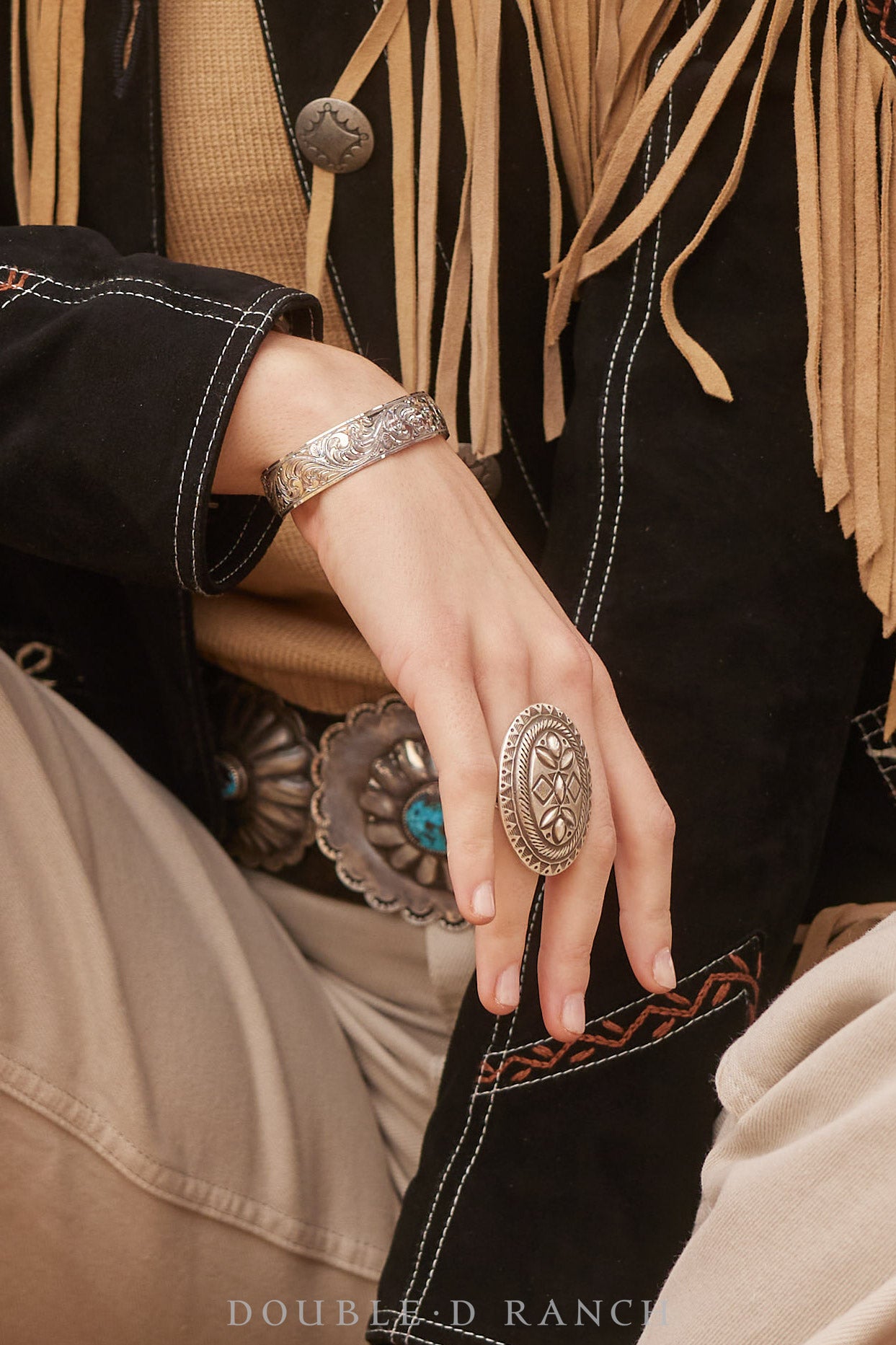 Ring, Concho, Sterling Silver, Hallmark, Contemporary, 1112