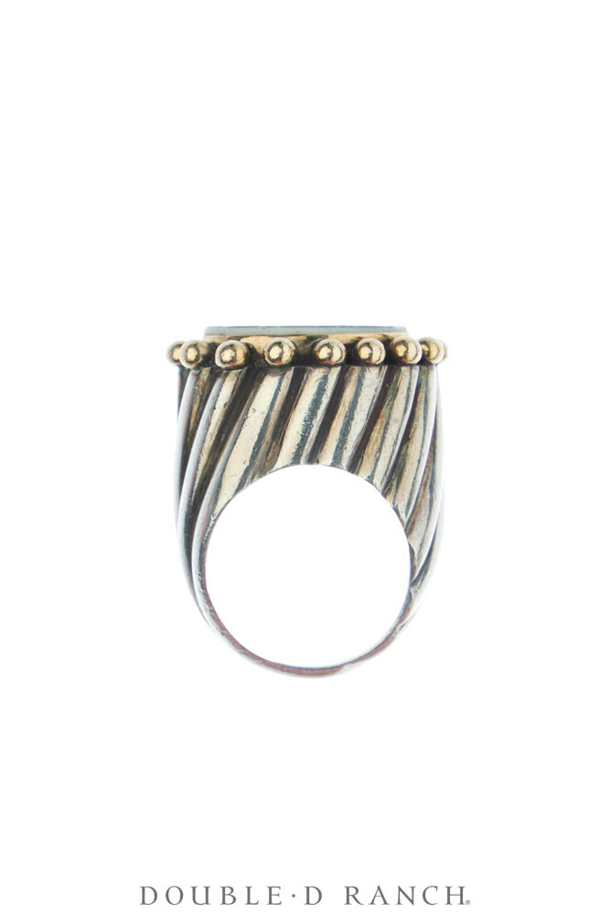 Ring, Dian Malouf, Statement, Sterling Silver, Gold, Contemporary,1974