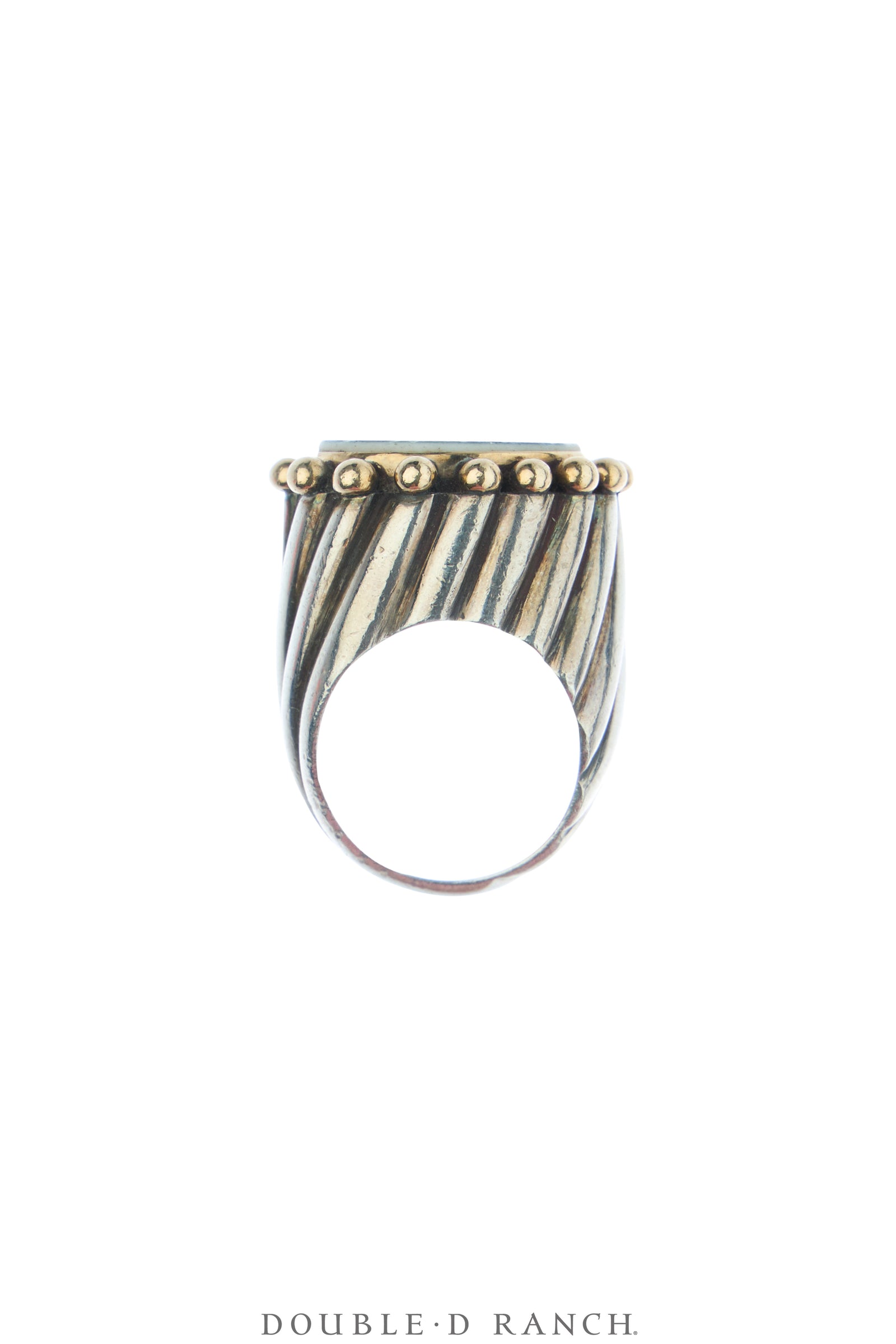 Ring, Dian Malouf, Statement, Sterling Silver, Gold, Contemporary,1974