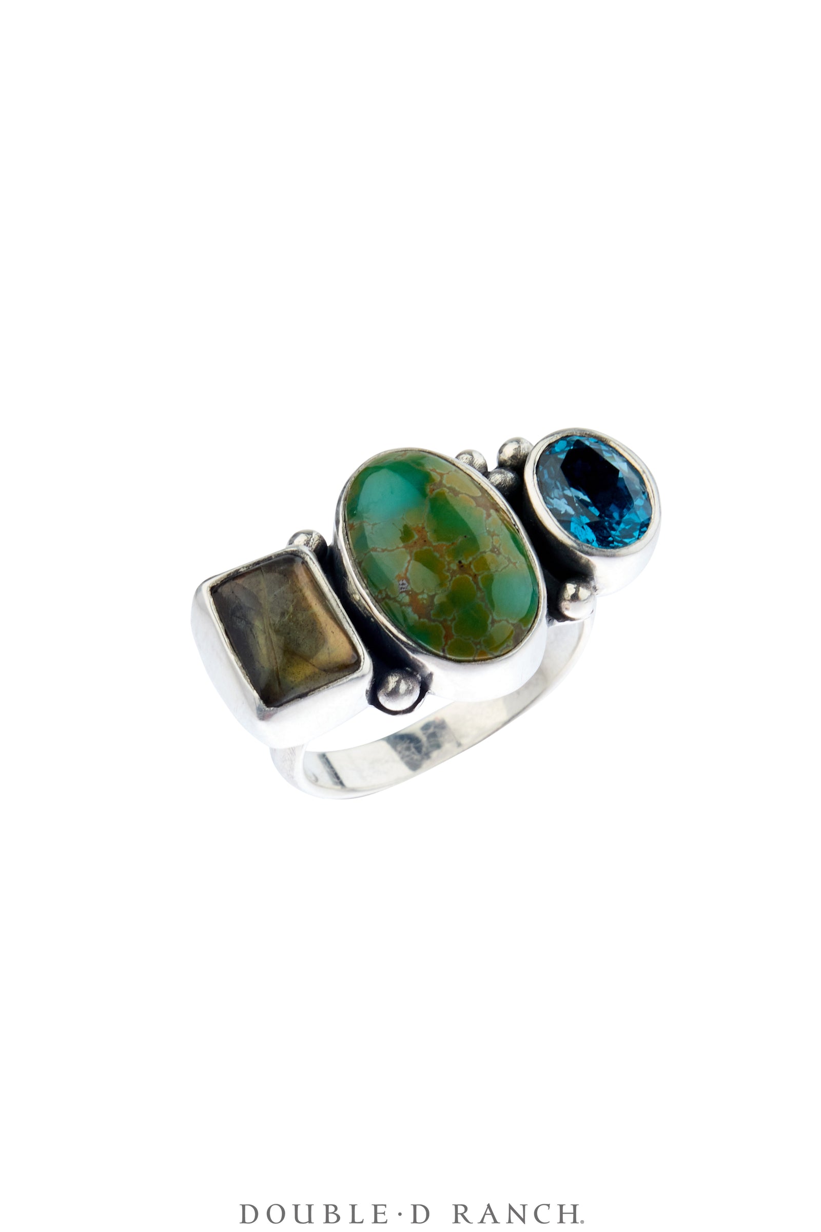 Ring, Faceted Jewel, Turquoise & Semi-Precious Stones, Artisan, Contemporary, 1996