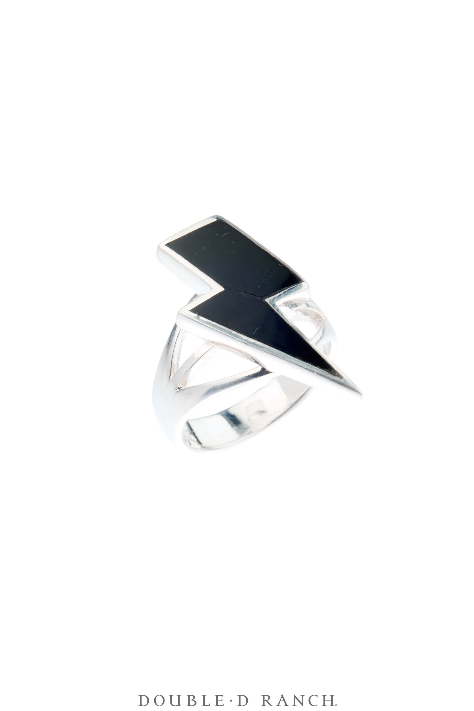 Ring, Novelty, Onyx, Lightning Bolt, Artisan, Contemporary, 2016