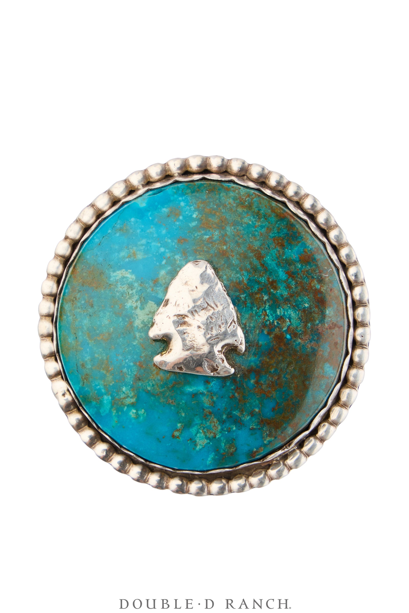Ring, Natural Stone, Turquoise, With Sterling Silver Arrowhead, Vintage , 2022