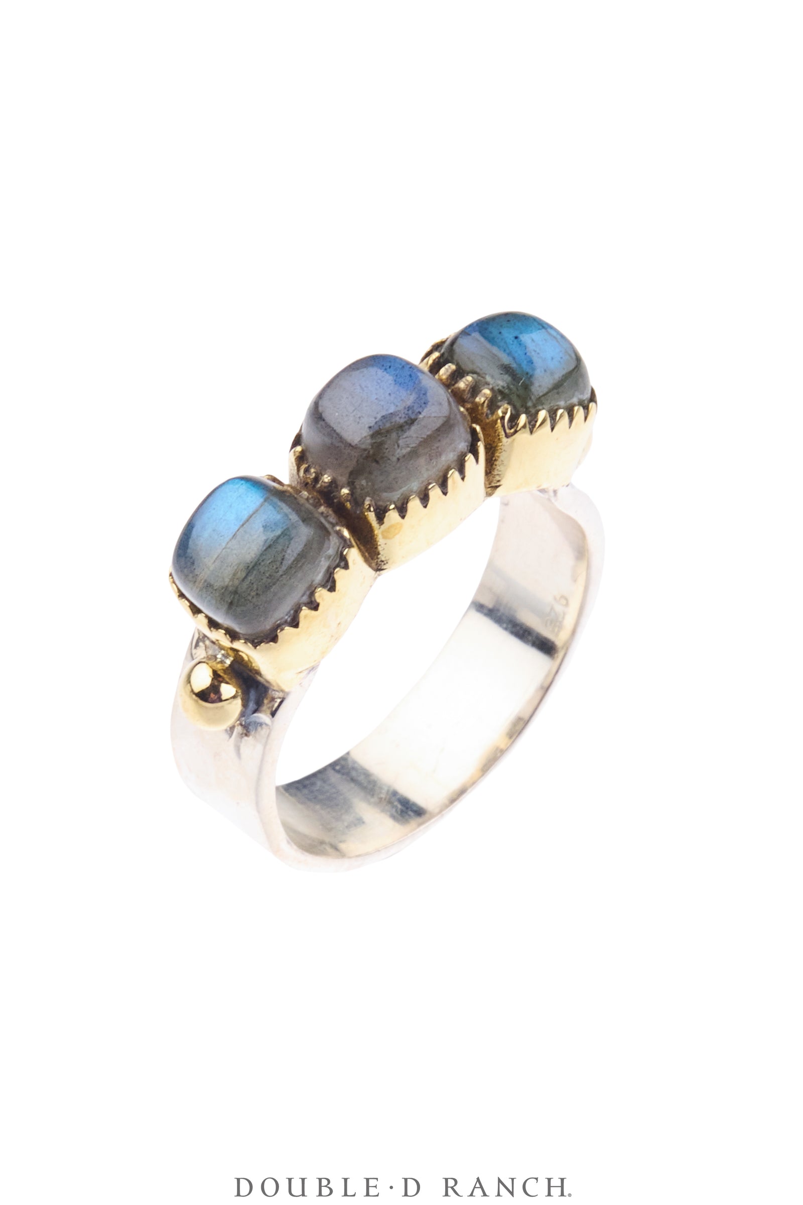 Ring, Faceted Jewel, Row, Labradorite, Contemporary, 2033B