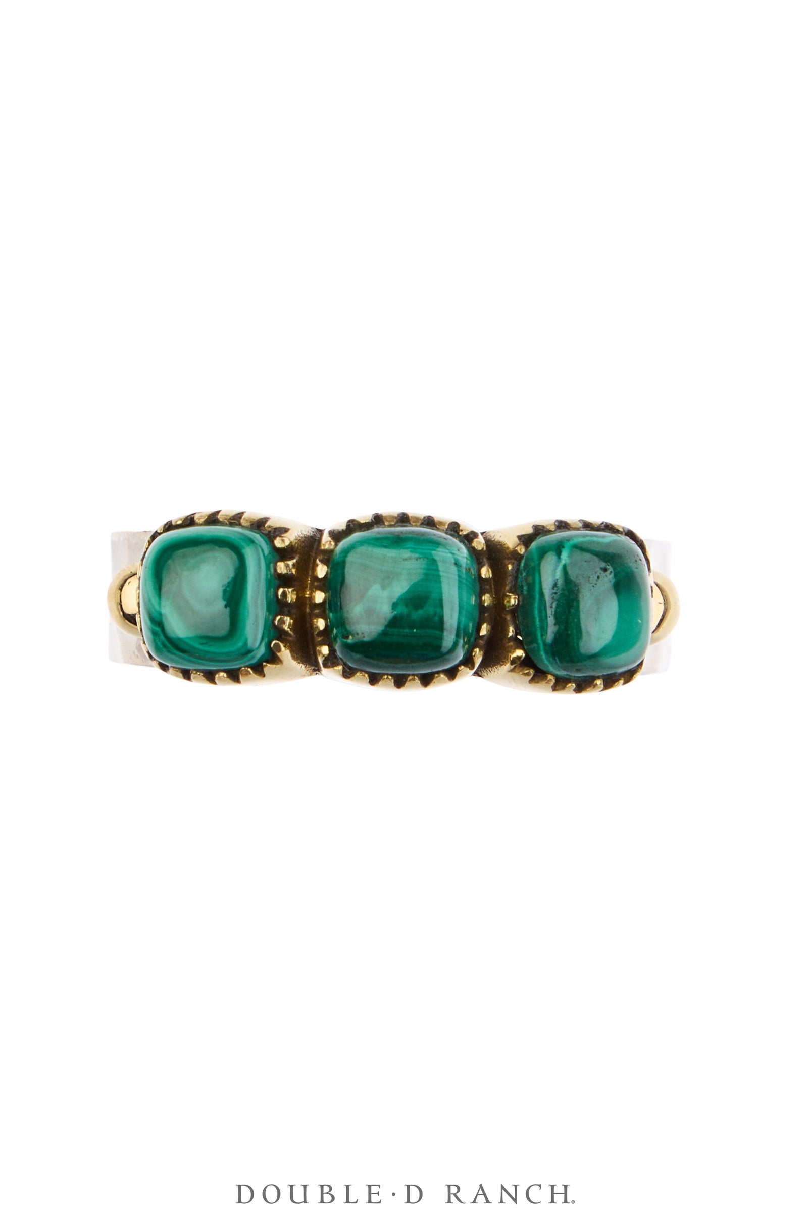 Ring, Faceted Jewel, Row, Malachite, Contemporary, 2033D