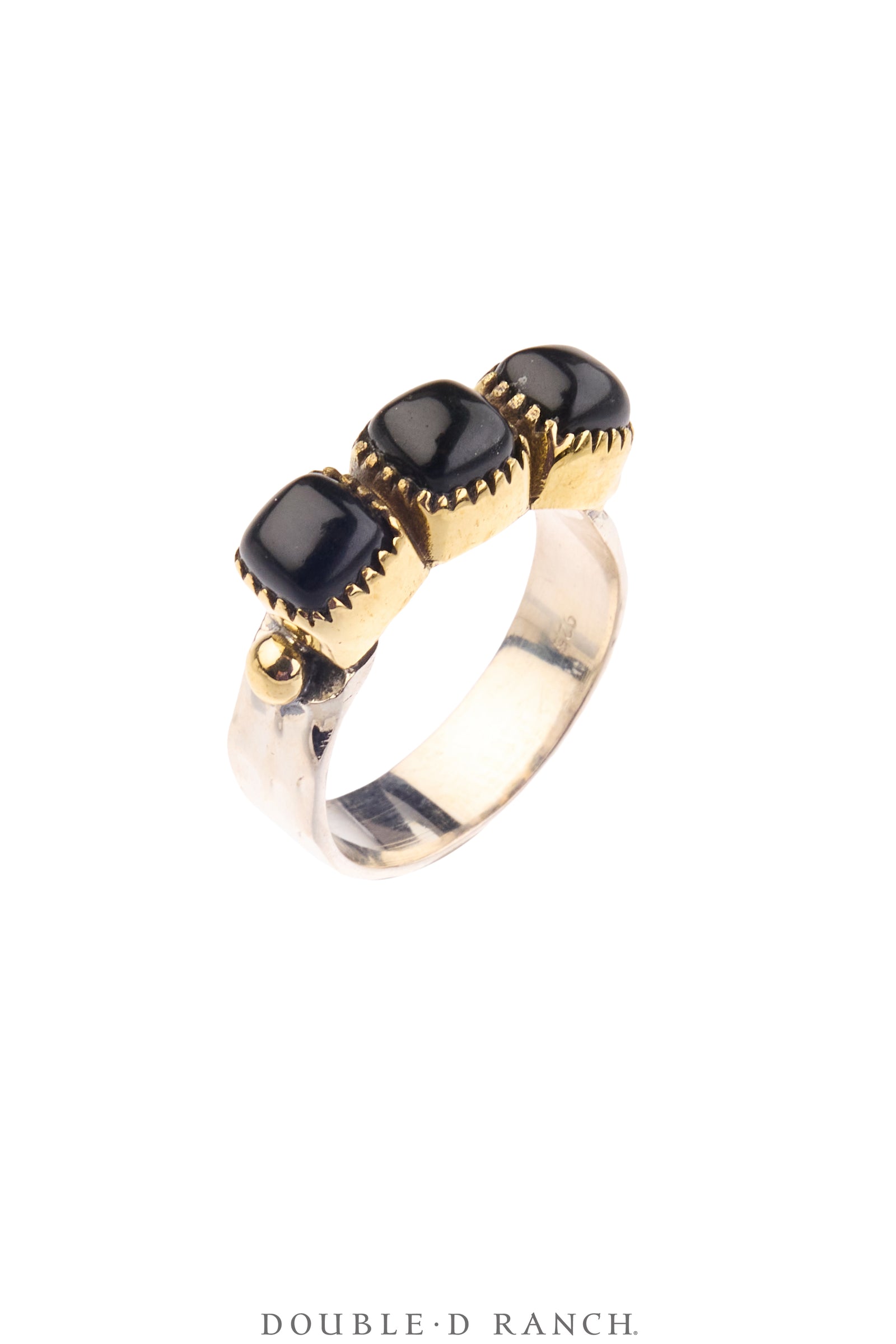 Ring, Faceted Jewel, Row, Onyx, Contemporary, 2033