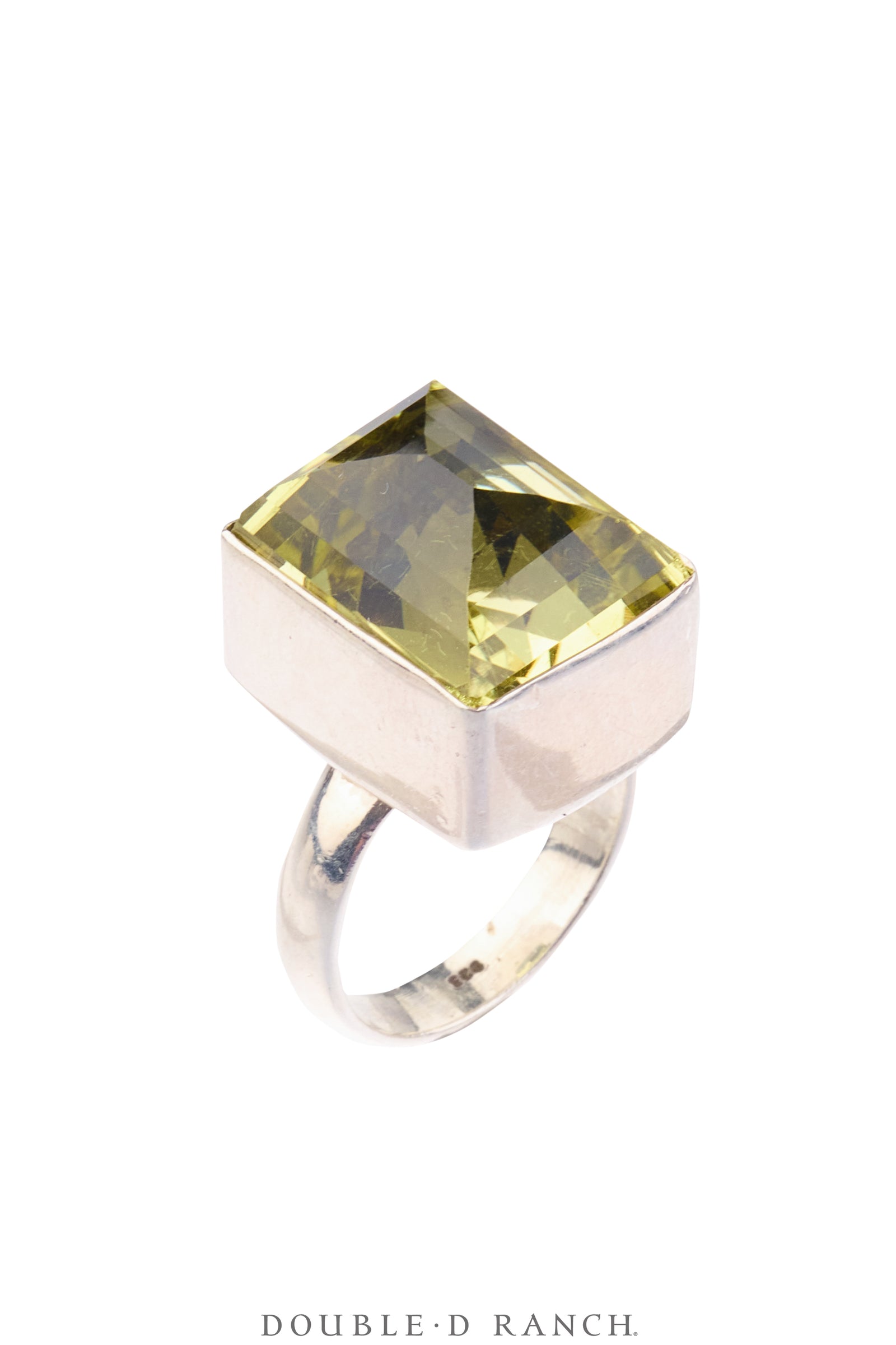 Ring, Faceted Jewel, Single Stone, Lemon Quartz, Contemporary, 2061