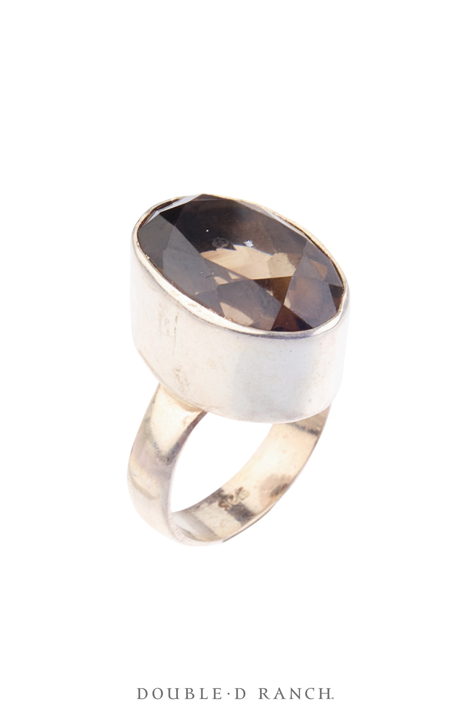 Ring, Faceted Jewel, Single Stone, Smoky Quartz, Contemporary, 2070
