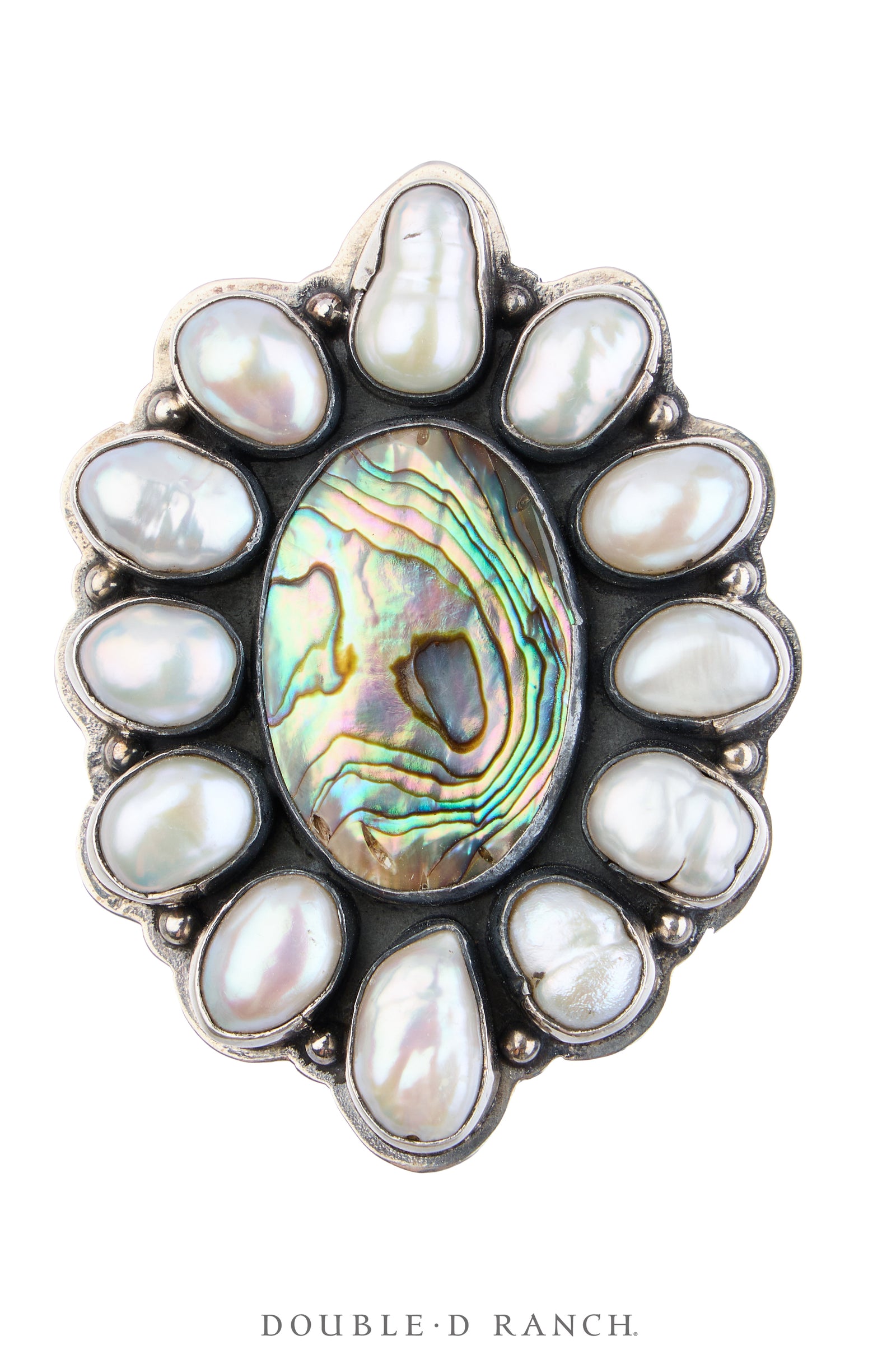 Ring, Federico, Cluster, Abalone, Mother of Pearl, Hallmark, Contemporary, 2077