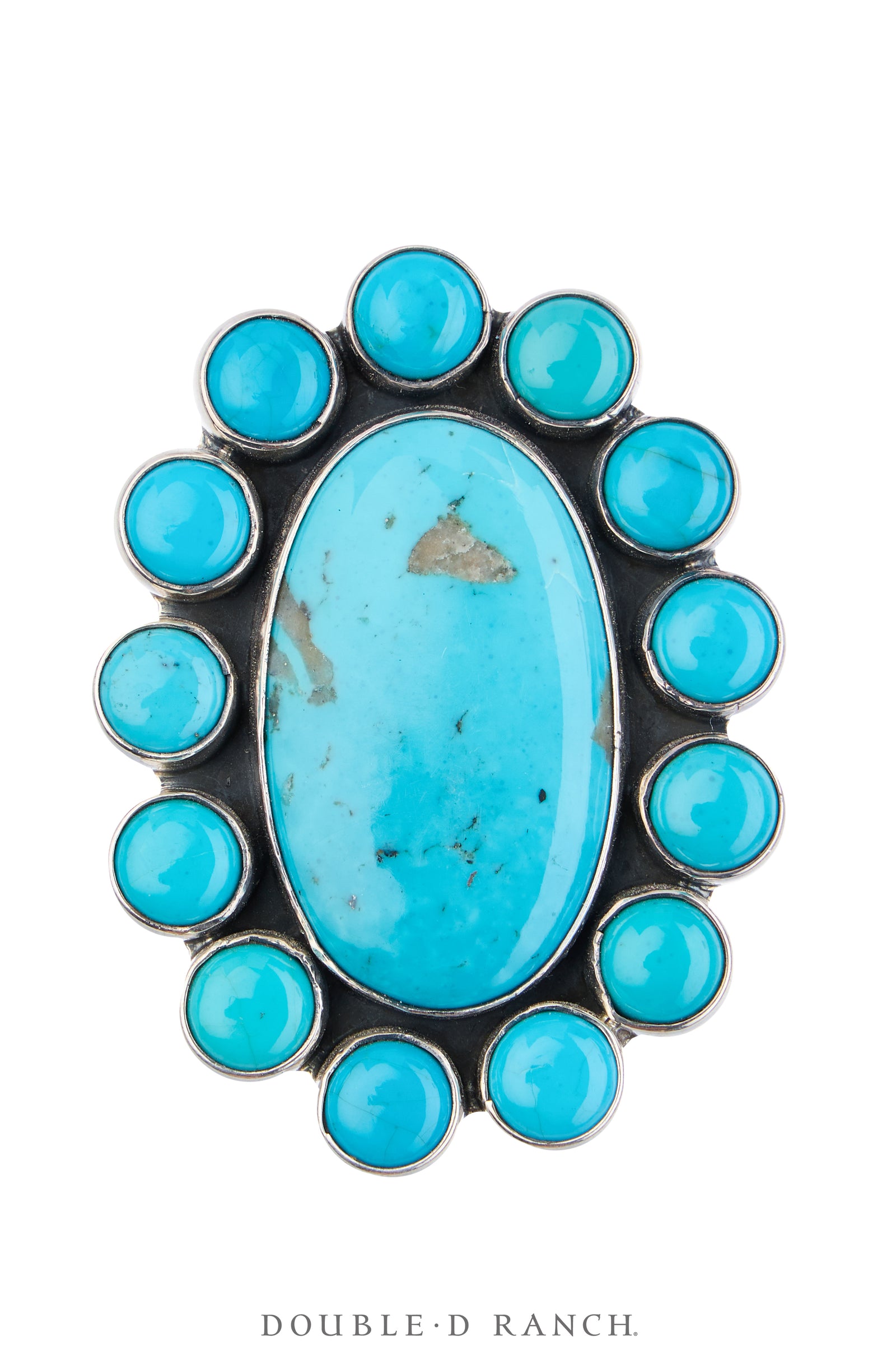 Ring, Federico, Cluster, Turquoise, Hallmark, Contemporary, 2078
