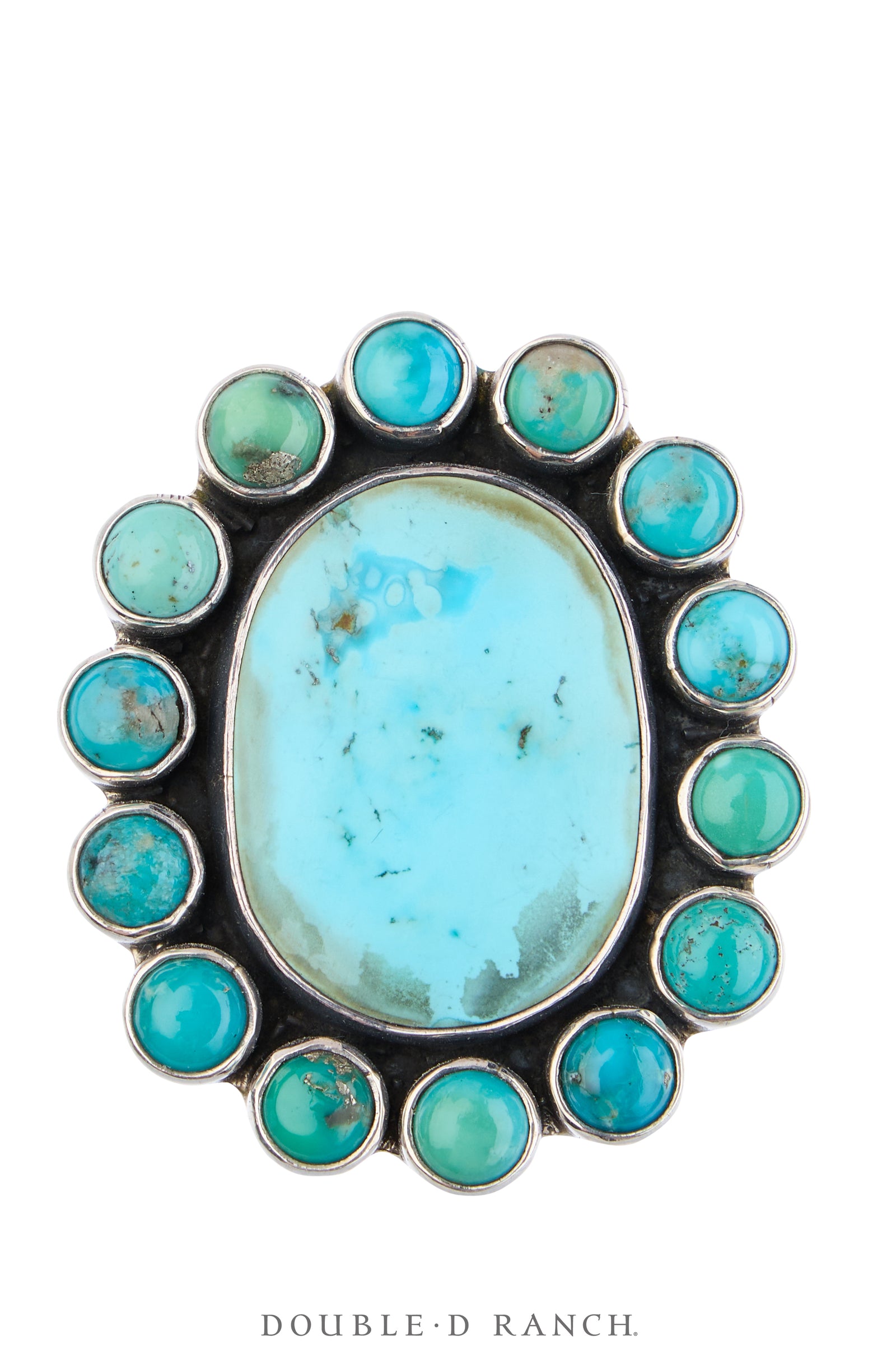 Ring, Federico, Cluster, Turquoise, Hallmark, Contemporary, 2080
