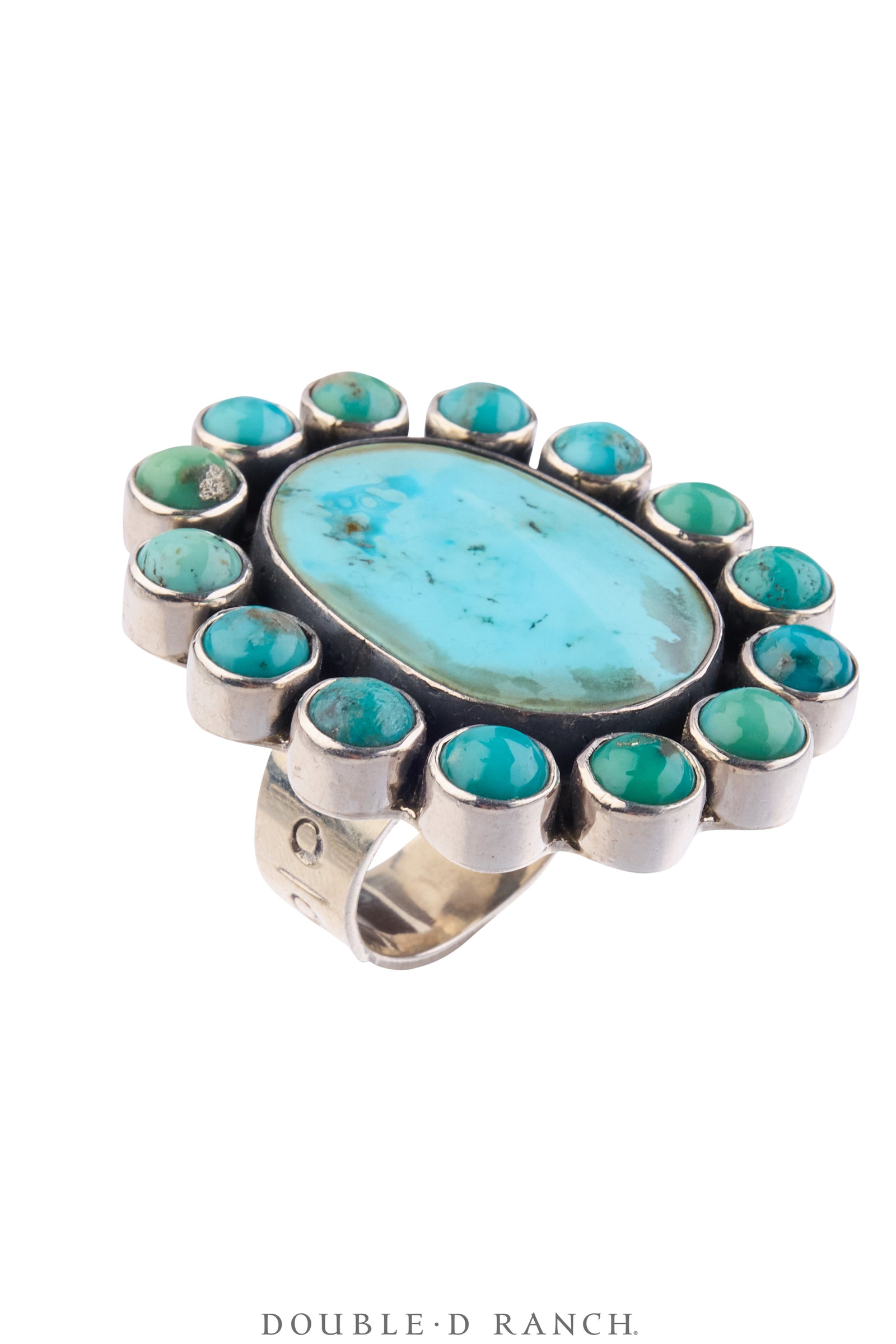Ring, Federico, Cluster, Turquoise, Hallmark, Contemporary, 2080