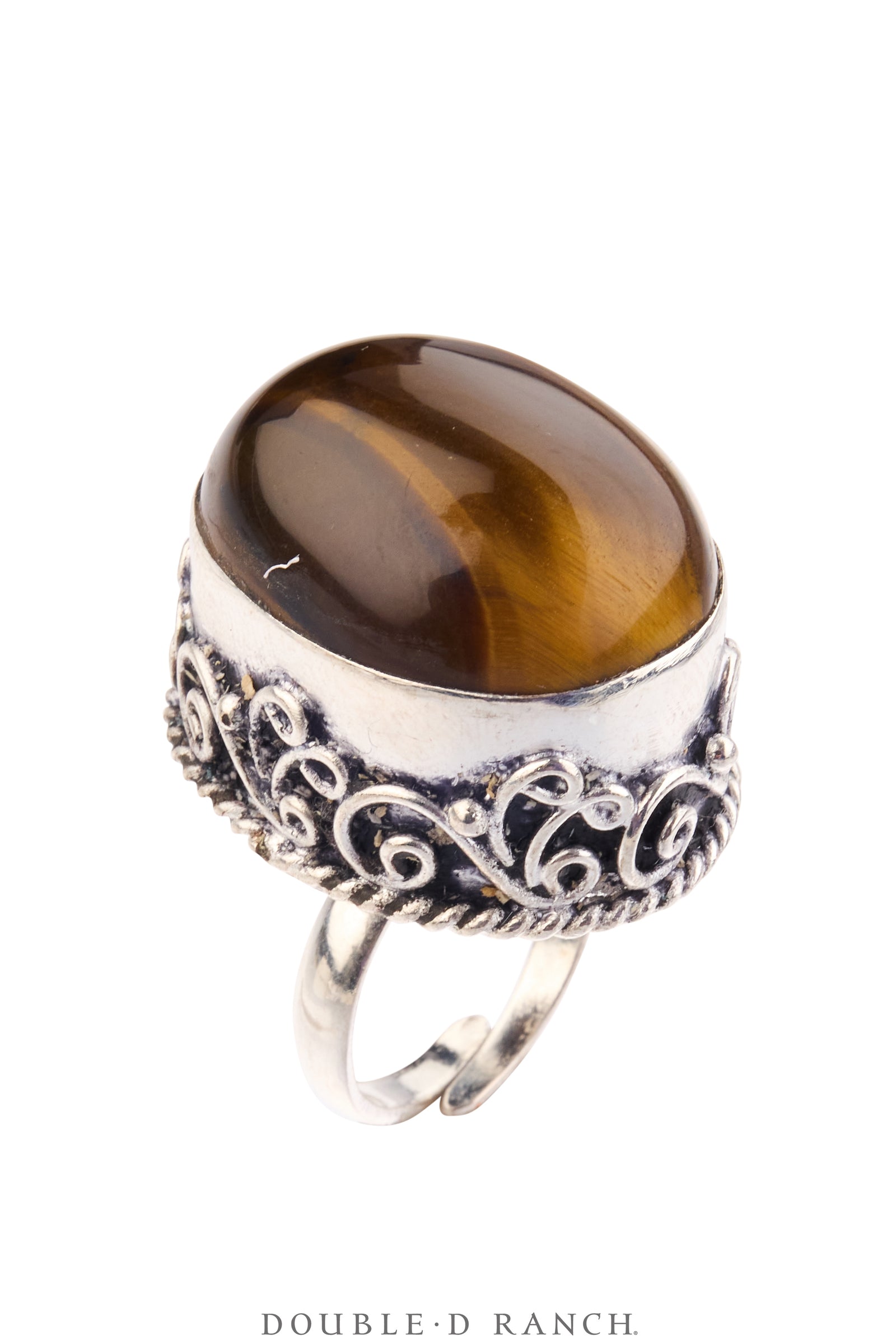 Ring, Faceted Jewel, Tiger's Eye, Contemporary, 2116