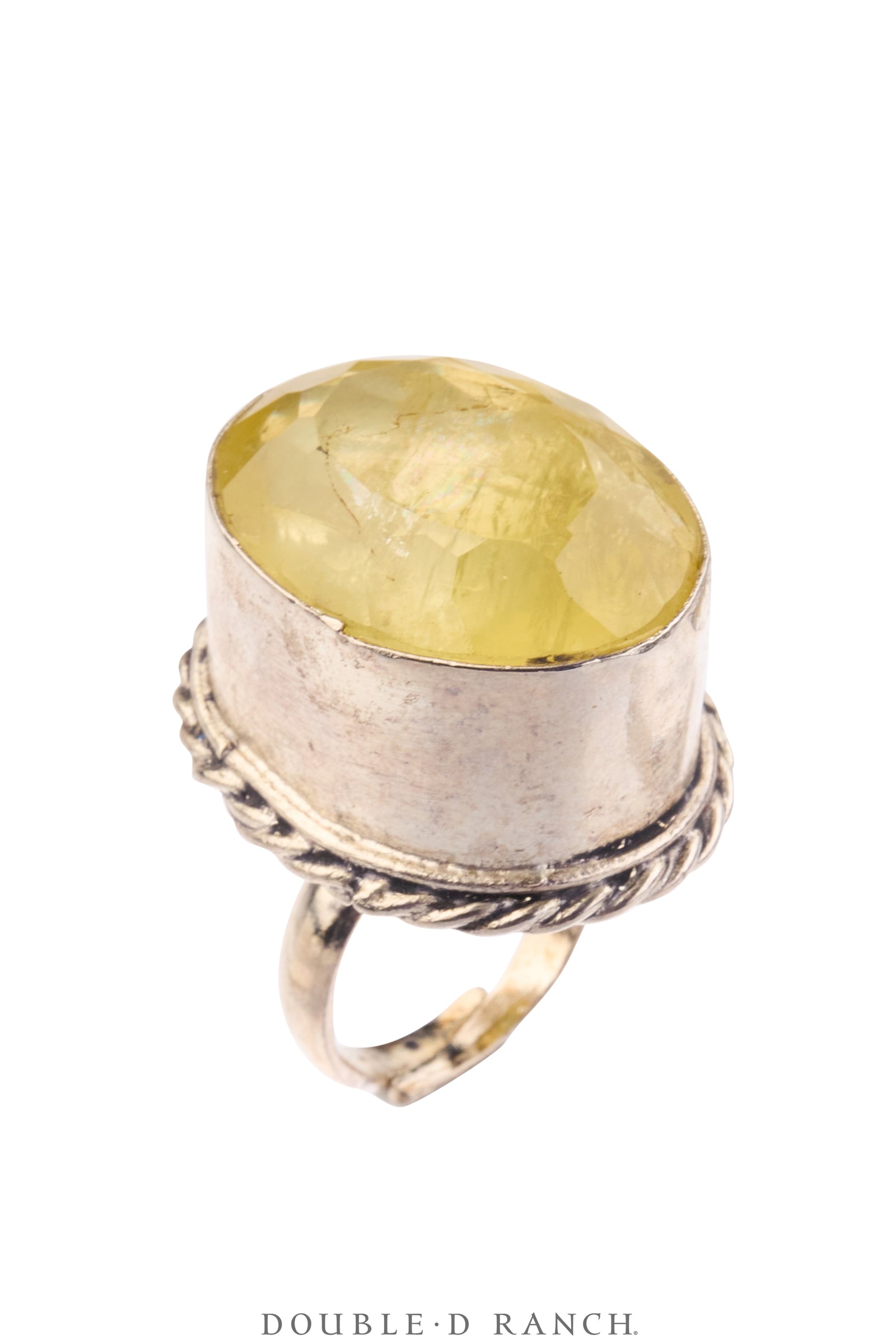 Ring, Faceted Jewel, Yellow Jade, Contemporary, 2117