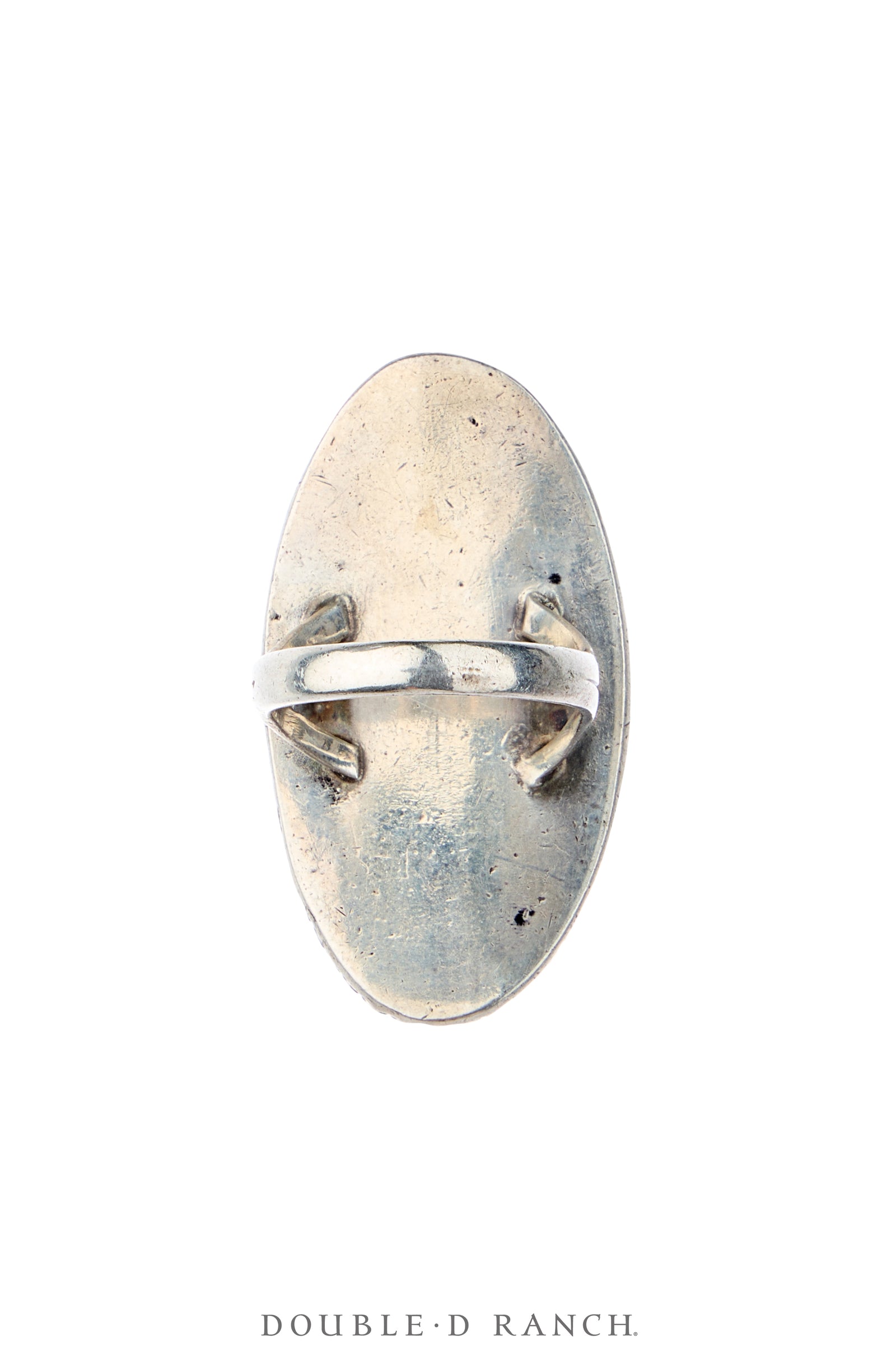 Ring, Inlay, Mother of Pearl & Onyx, Bee, Vintage 5.5, 2133