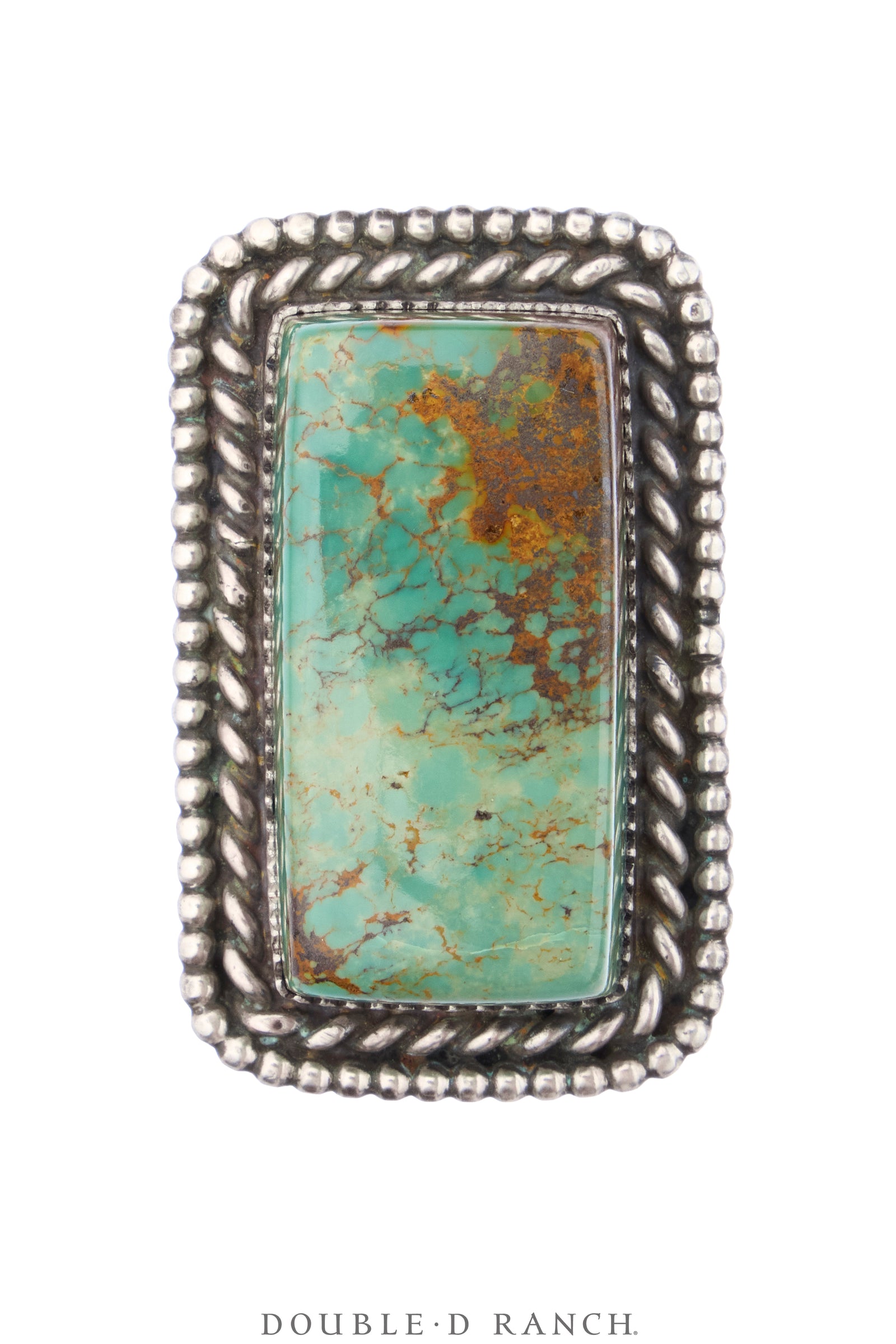 Ring, Natural Stone, Turquoise, High Set, Hallmark, Vintage, 2141