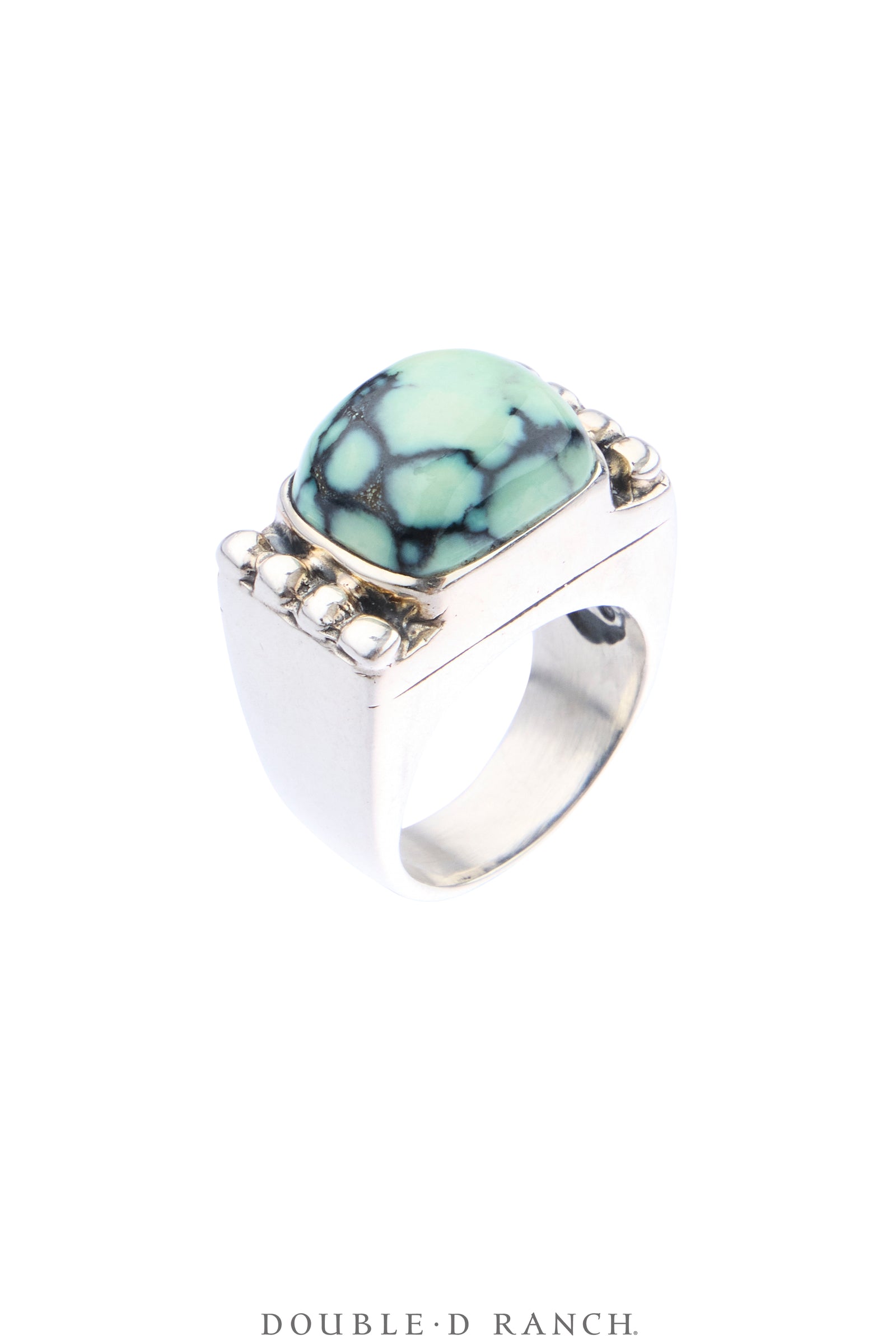 Ring, Dian Malouf, Turquoise, Sterling Silver, Hallmark, Contemporary, 2146