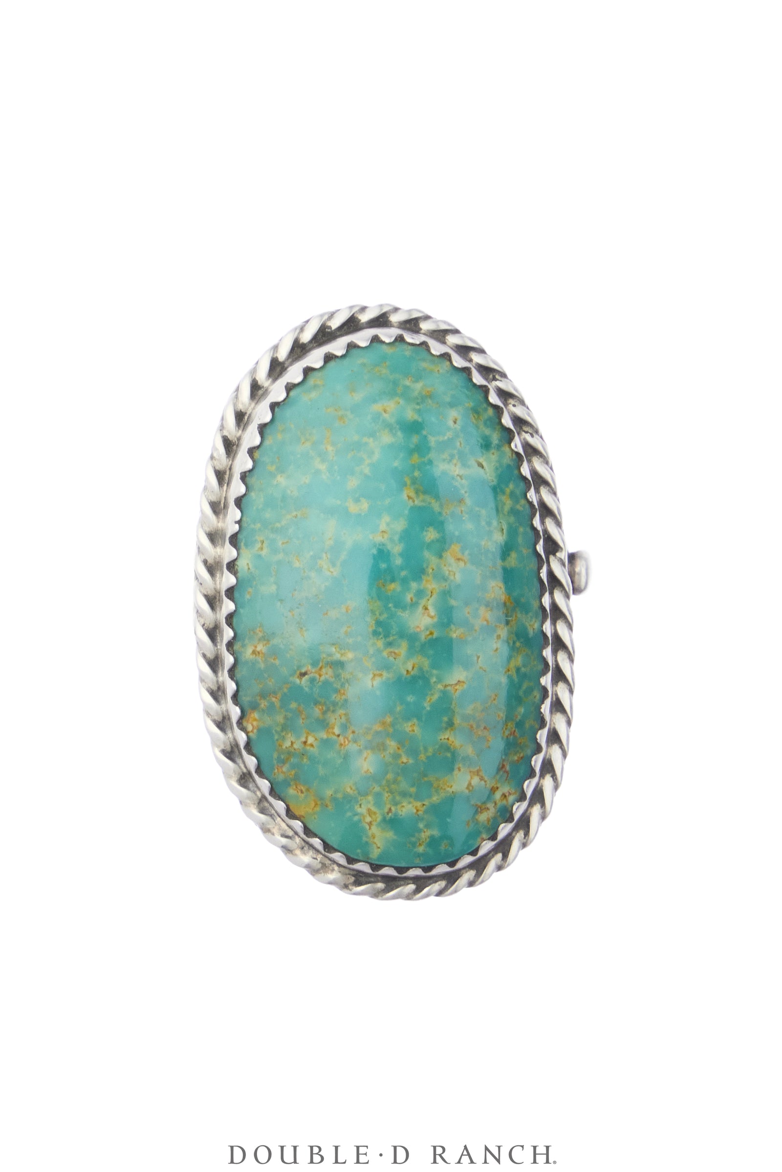 Ring, Natural Stone, Turquoise, Heavy Matrix, Hallmark, Vintage, 2150