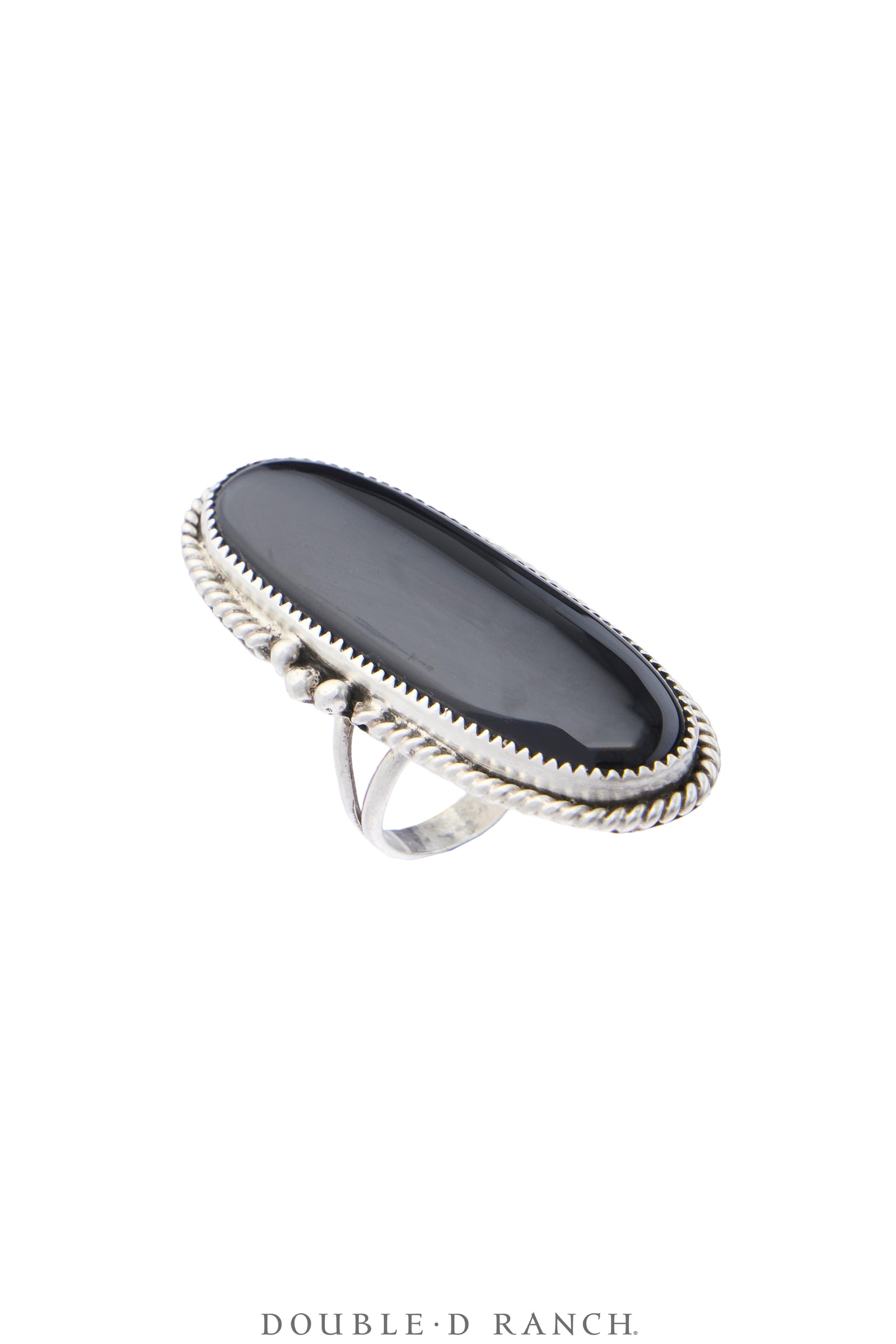 Ring, Natural Stone, Onyx, Long Oval, Hallmark, Vintage, 2164