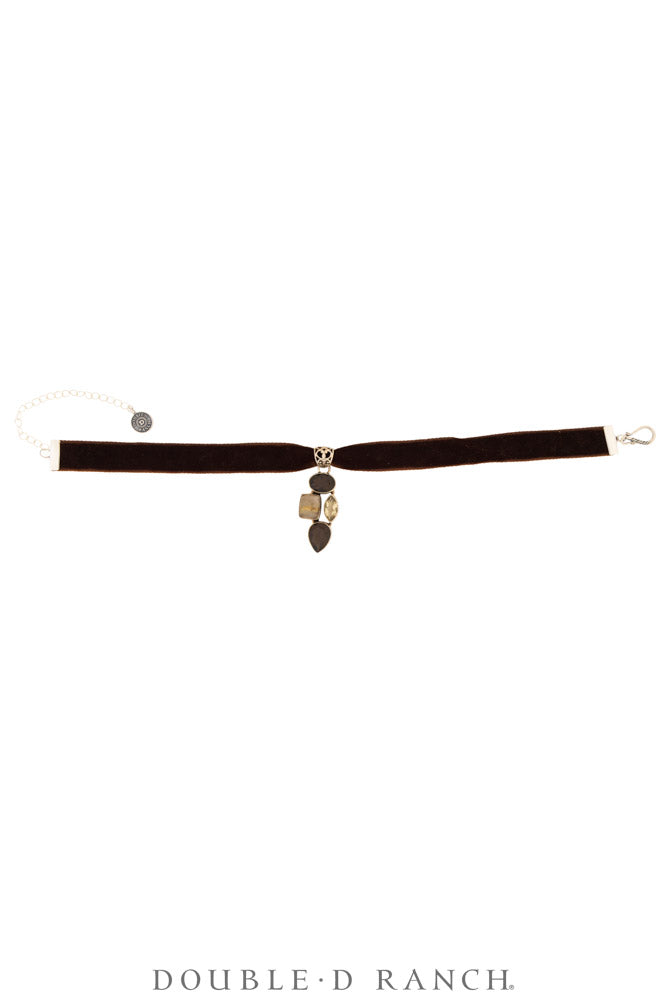 Necklace, Pendant, Margeaux Ribbon With Semi-Precious Stones, Hallmark, Contemporary, 3995K
