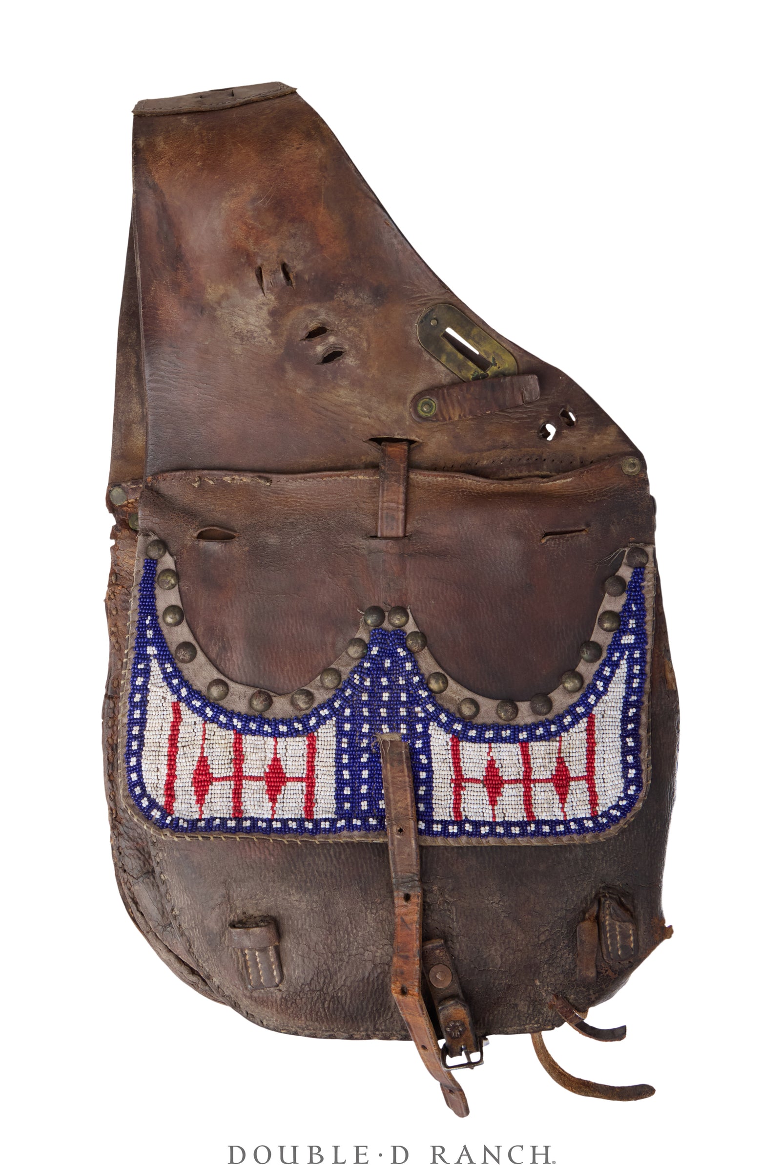 Bag, Saddle Bags, US Cavalry, Patriotic Beadwork, Vintage, 1207