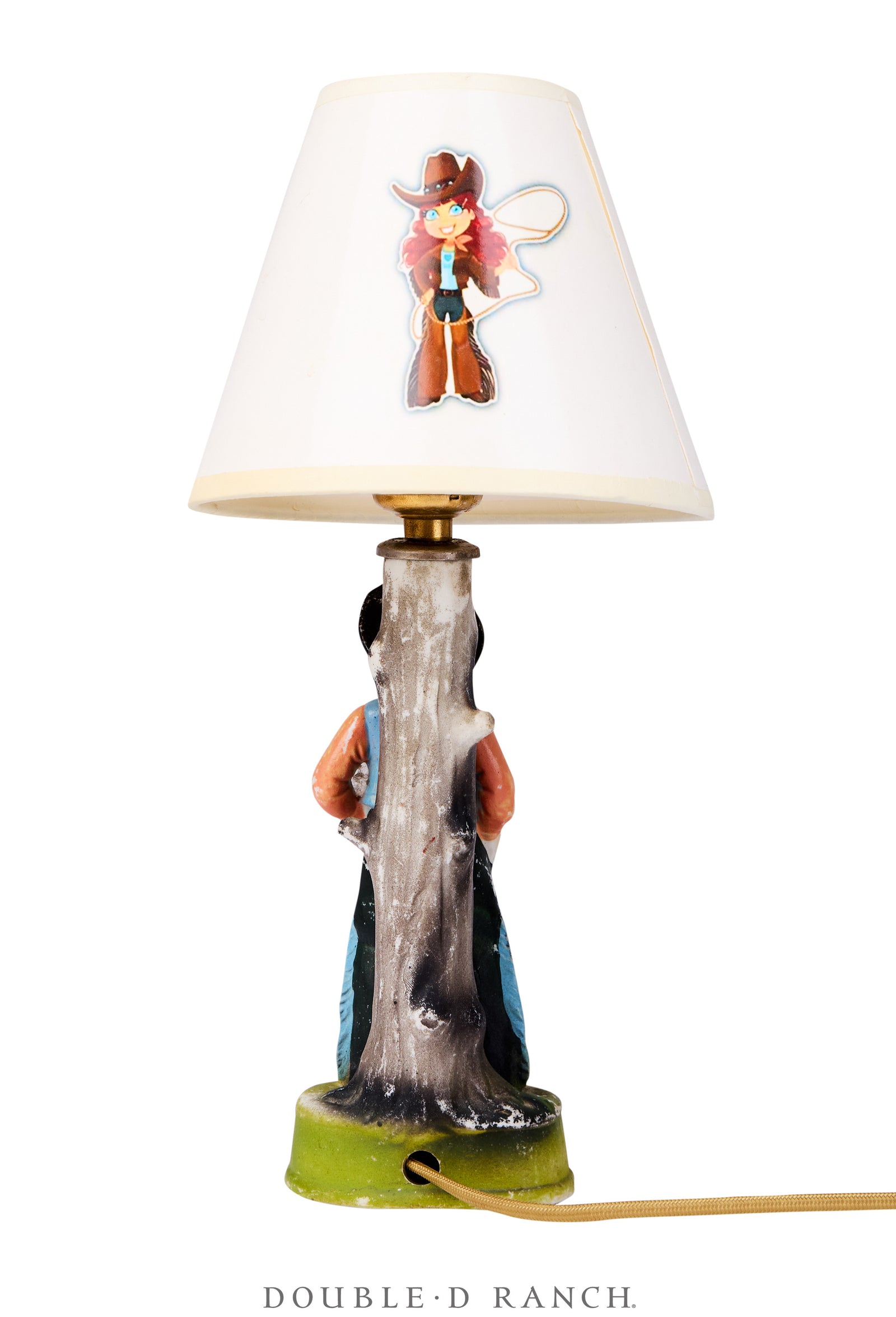 Miscellaneous, Lamp, Cowgirl & Cowboy, Set, Original Shades, Vintage ‘40s, 1249