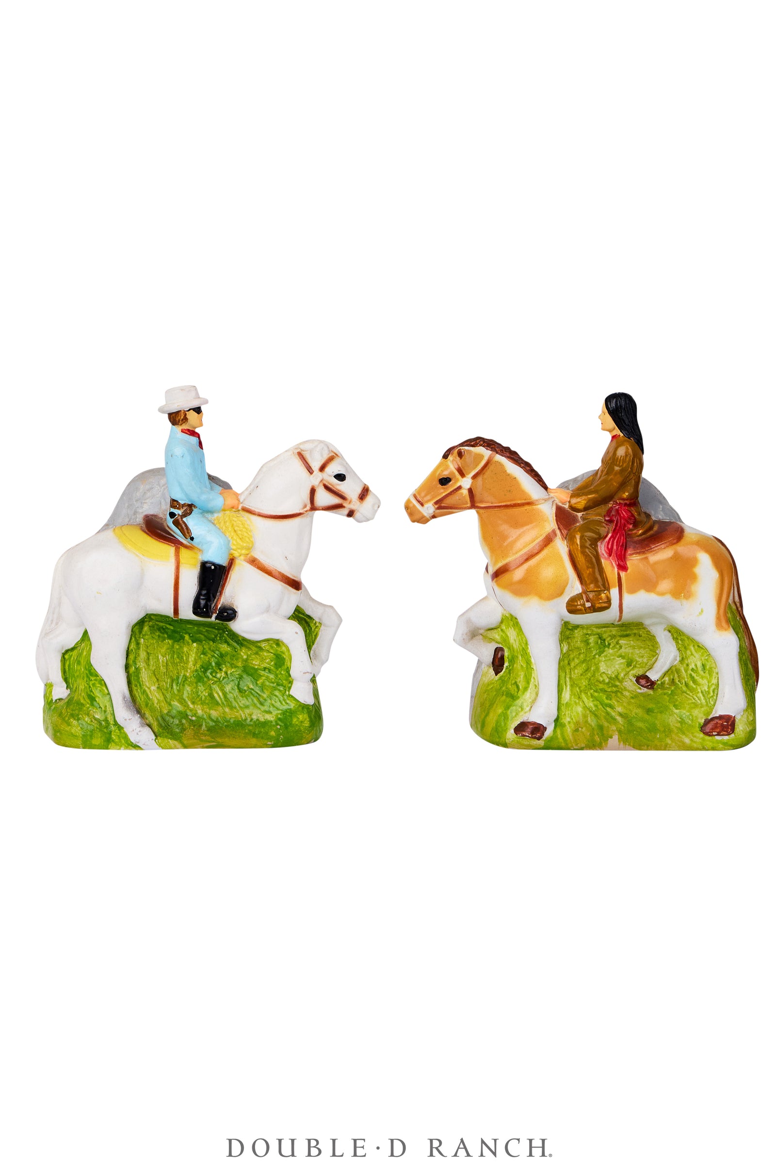 Miscellaneous, Bookends, Lone Ranger & Tonto, Porcelain, Vintage ‘50s, 1354