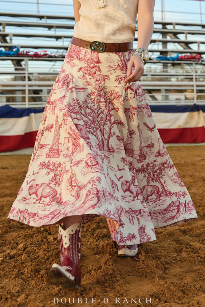 Skirt, America the Beautiful Toile