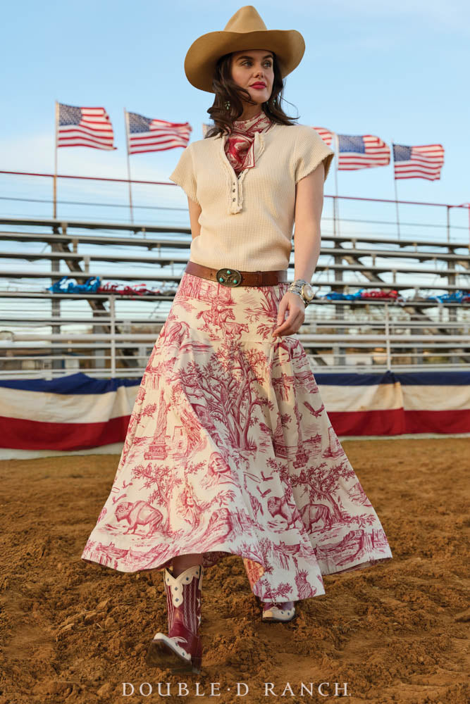 Skirt, America the Beautiful Toile