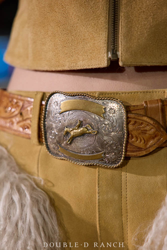 Belt, A Vintage, Buckle, Western, Bronc Rider, Hallmark, Vintage, 1000