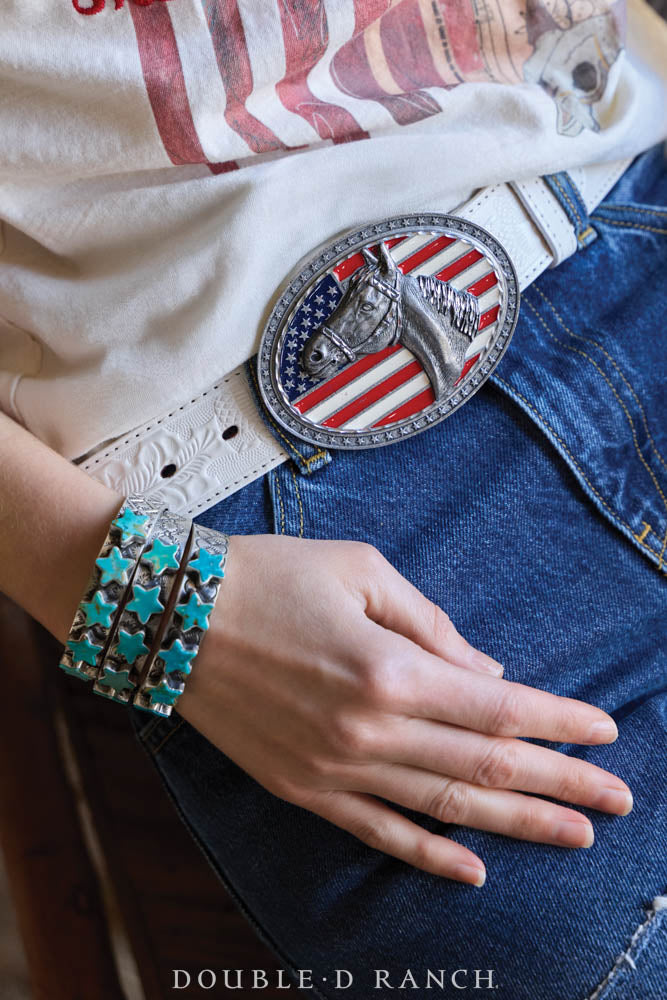 Cuff, Novelty, Turquoise, Stars, Contemporary, 4198