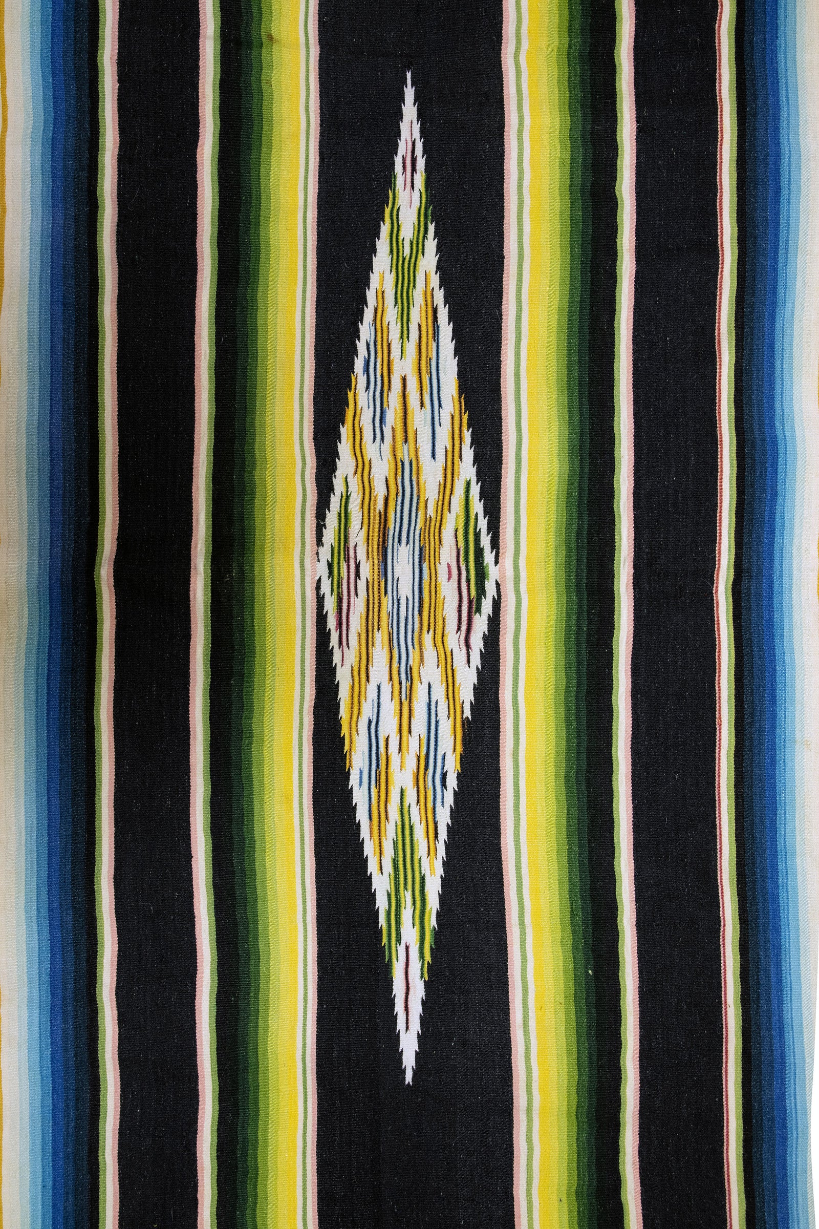 Home, Textile, Serape, 84" x 40", Black, Vintage, 251