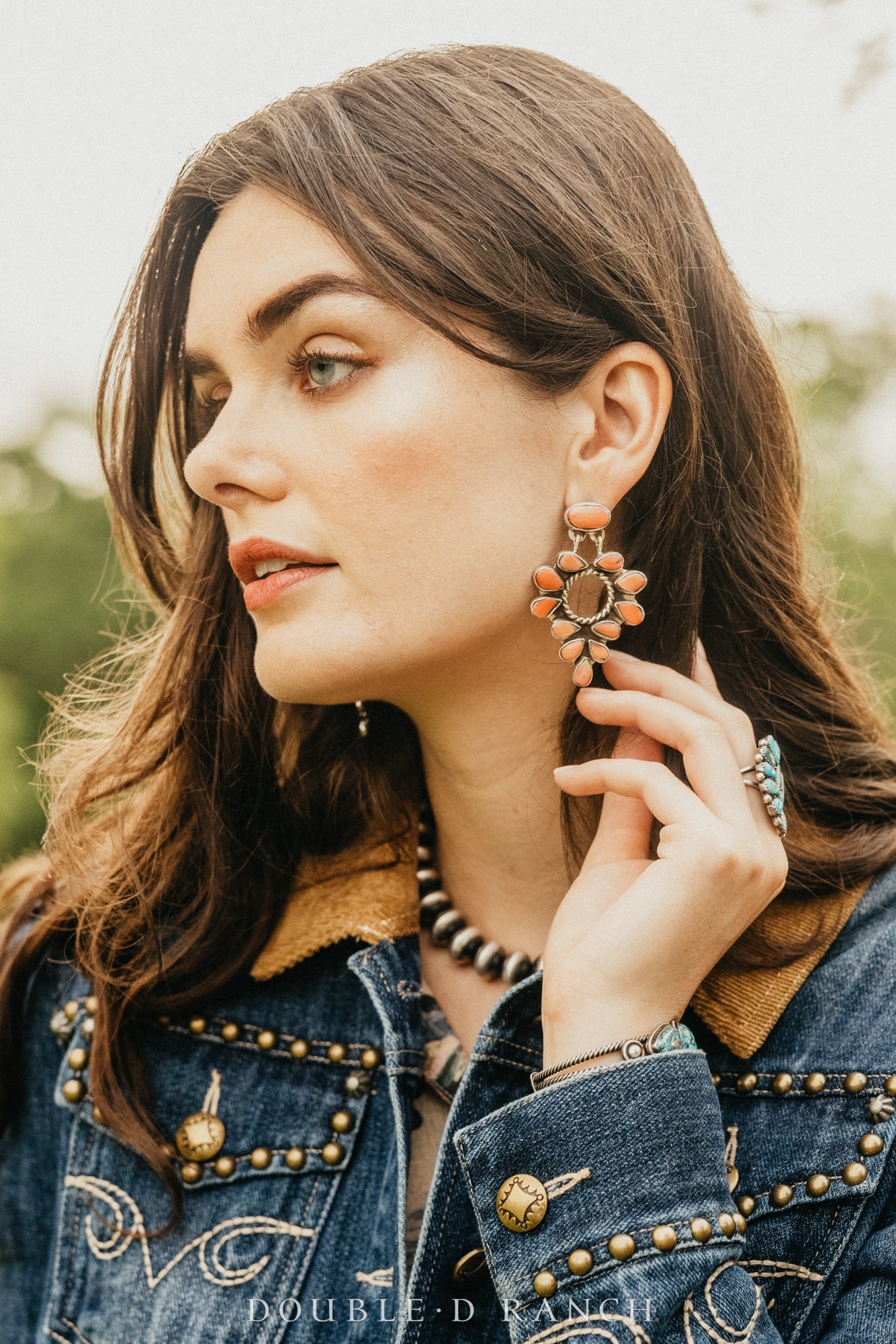 Earrings, Oscar Betz, Unique, Angel Coral, Hallmark, 628AC