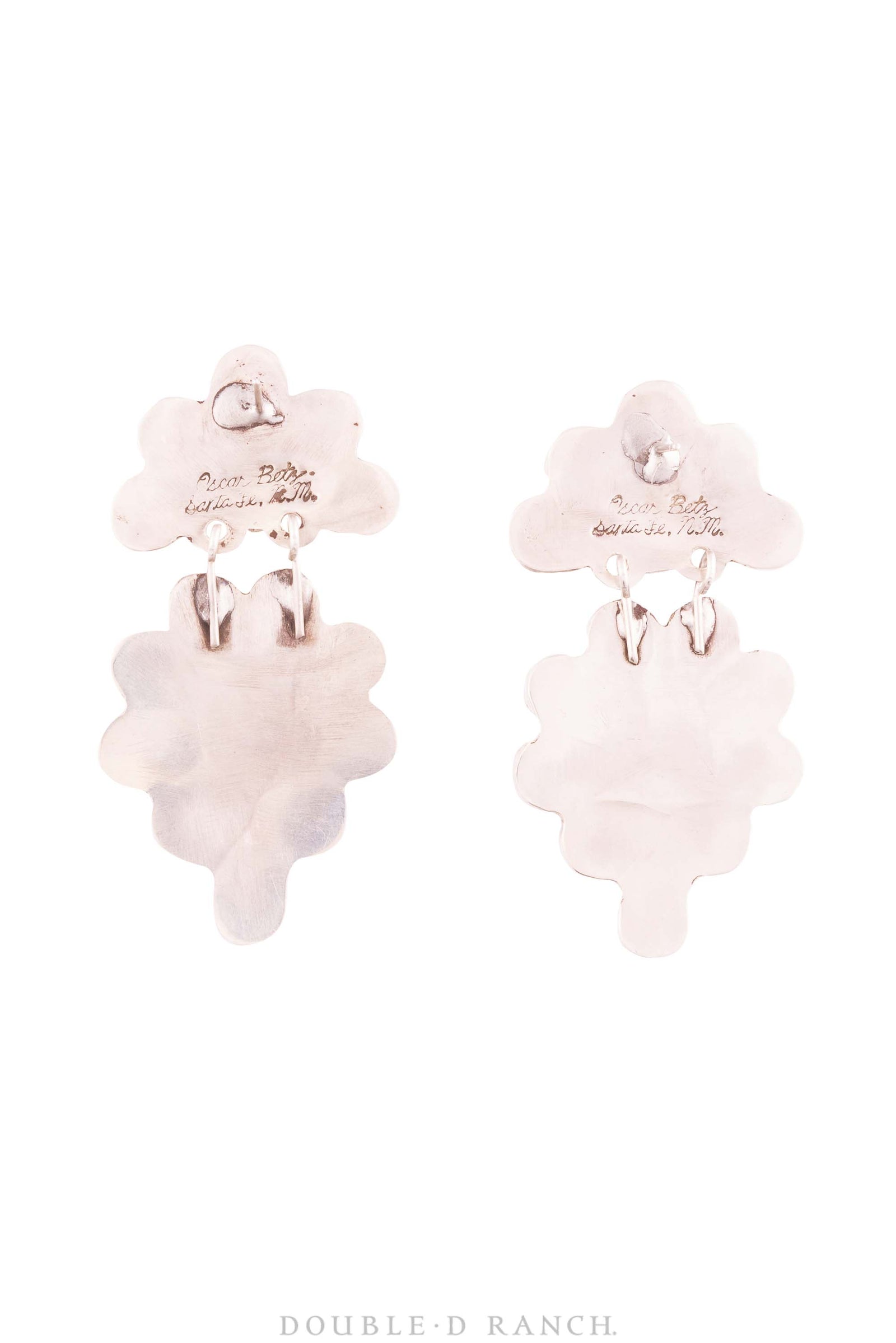 Earrings, Oscar Betz, Triangle, Lazulite, Hallmark, 512LAZ