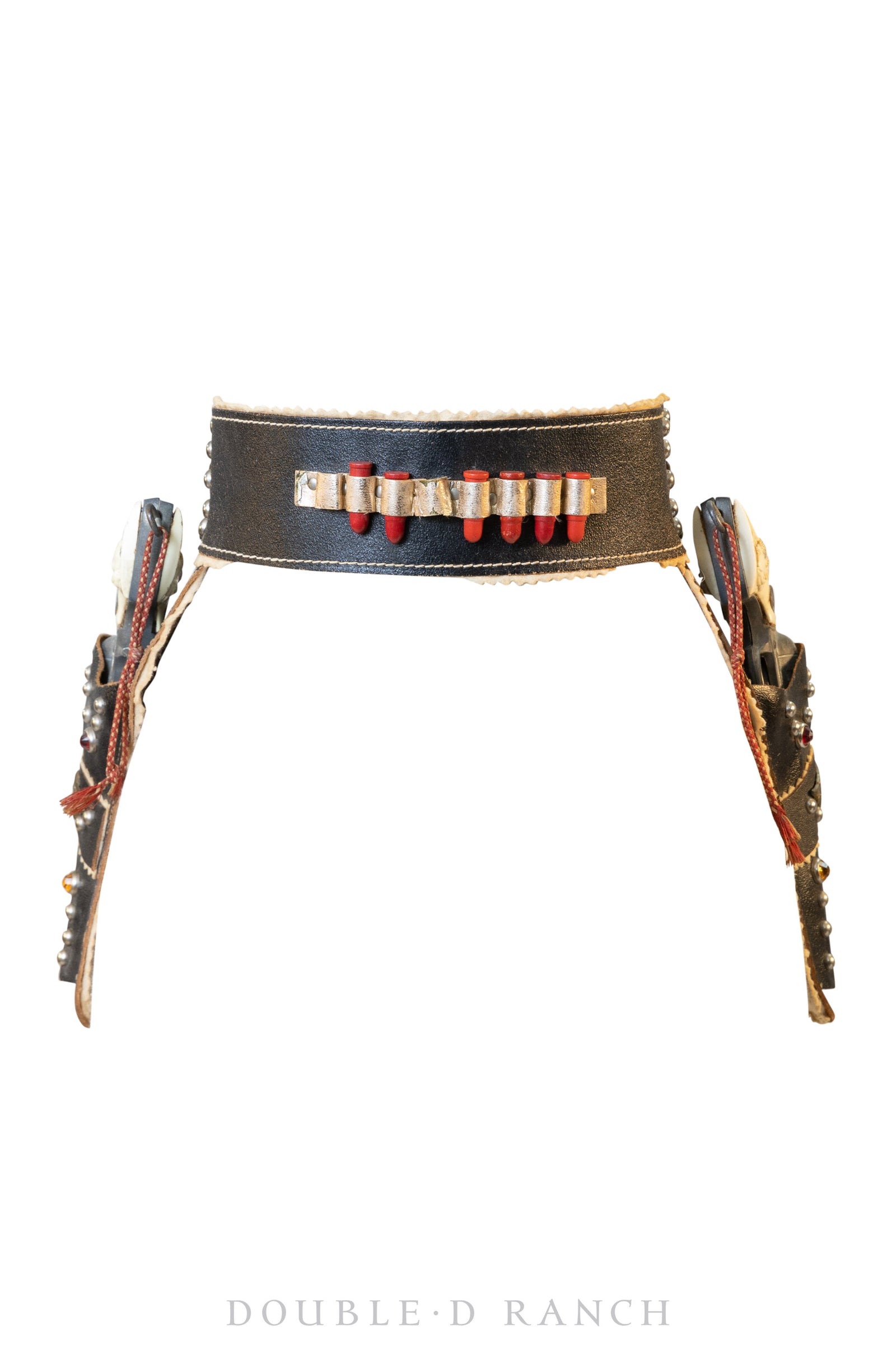 Miscellaneous, Prop, Hopalong Cassidy Toy Holster with Pistols, Leather Vintage ‘50s, 660