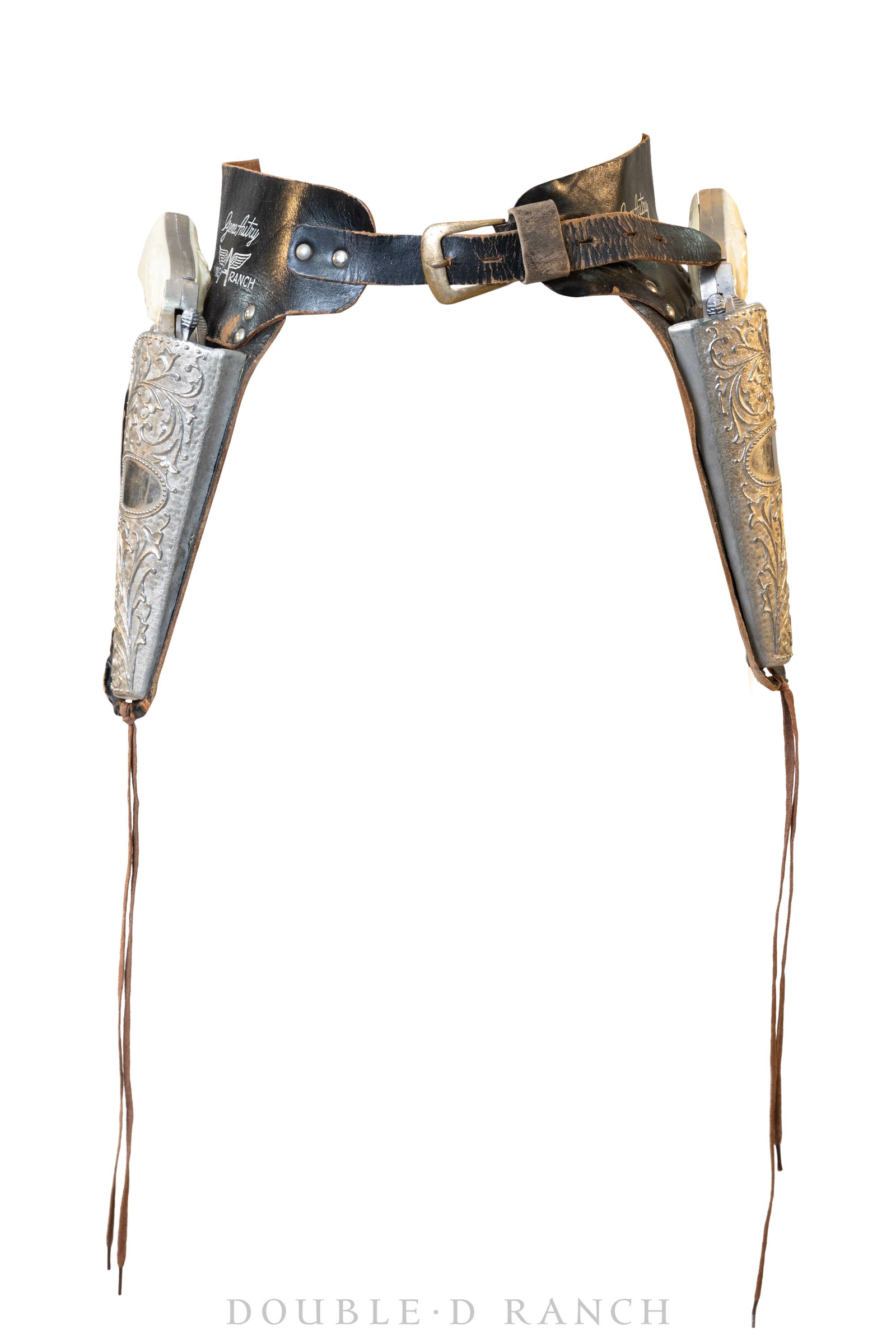 Miscellaneous, Prop, Gene Autry Toy Holster with Pistols, Leather, Vintage ‘50s, 659