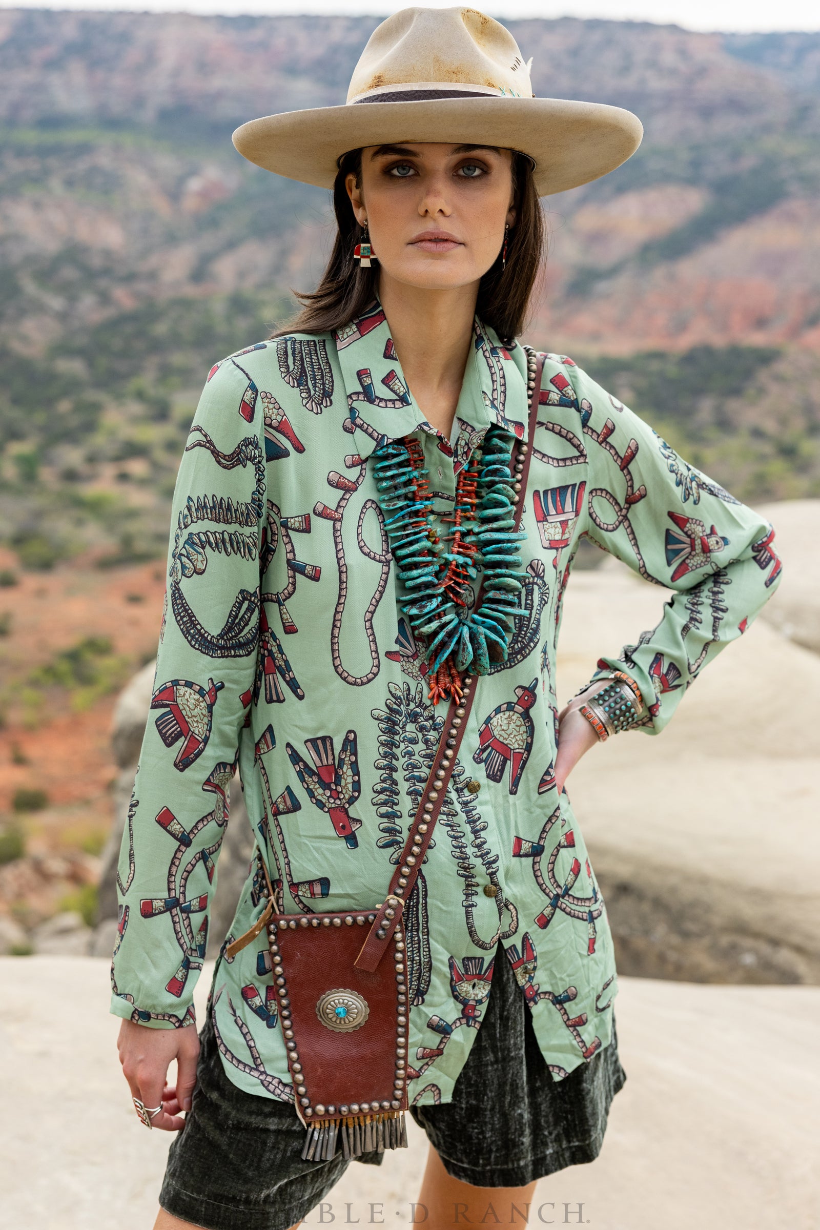 Bag, Bandolier, Turquoise Concho, Vintage ‘80s, 1000