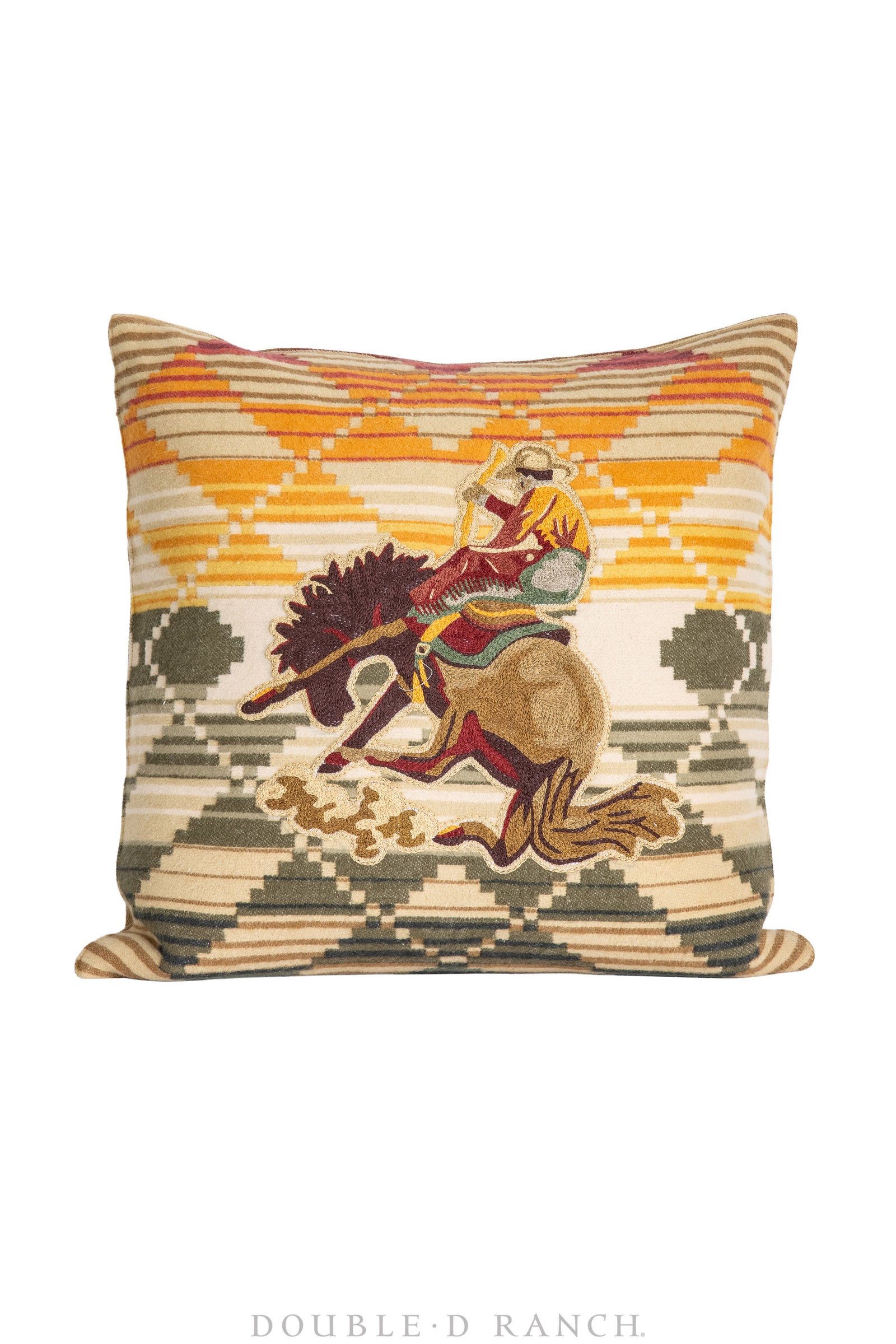 Home, Pillow, Woven, Camp Yellowstone Pillow, Embroidery