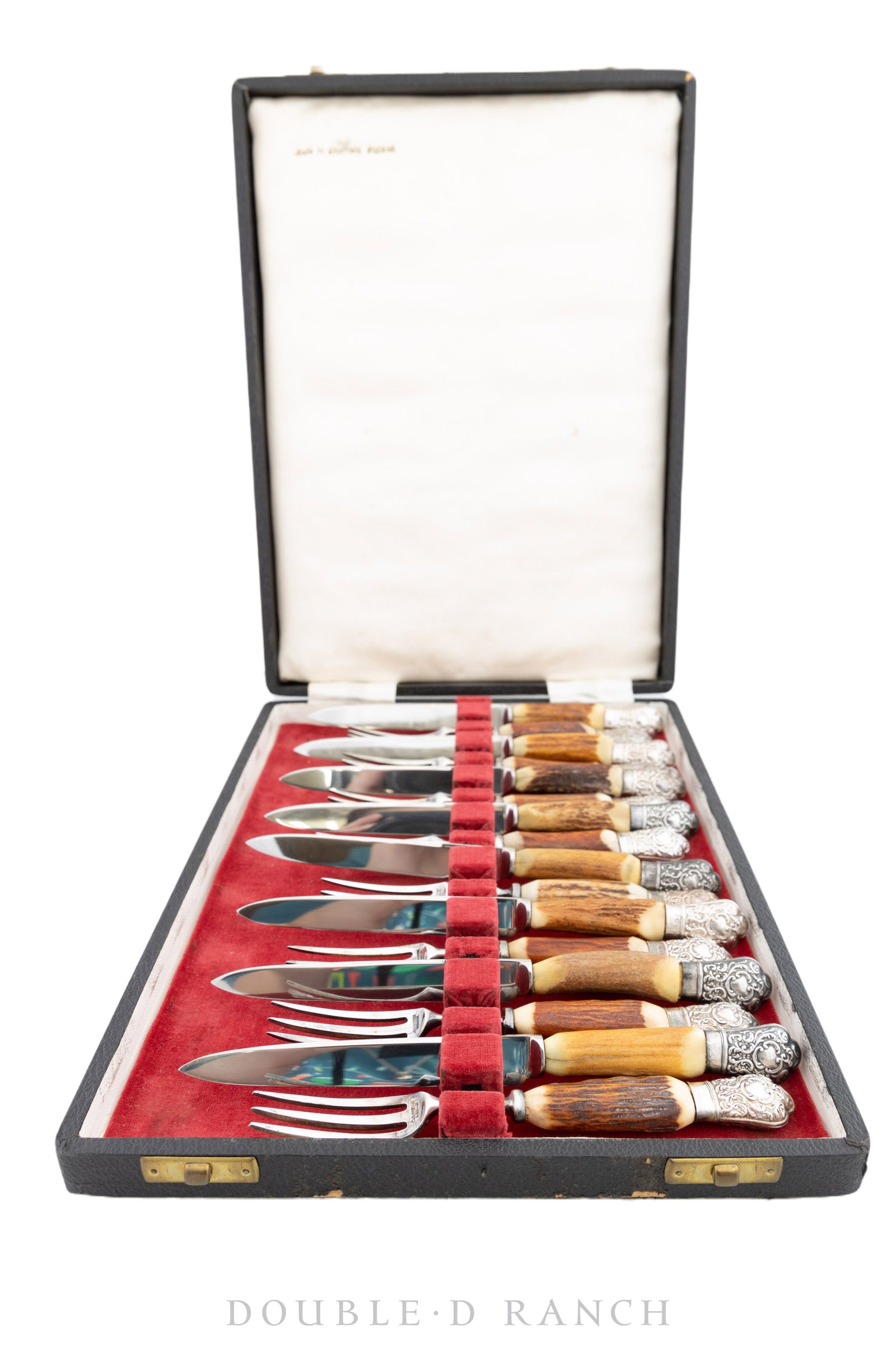Miscellaneous, Fork & Knife Set, Sanderson & Son, Sheffield England, Set of 8, Vintage, 671