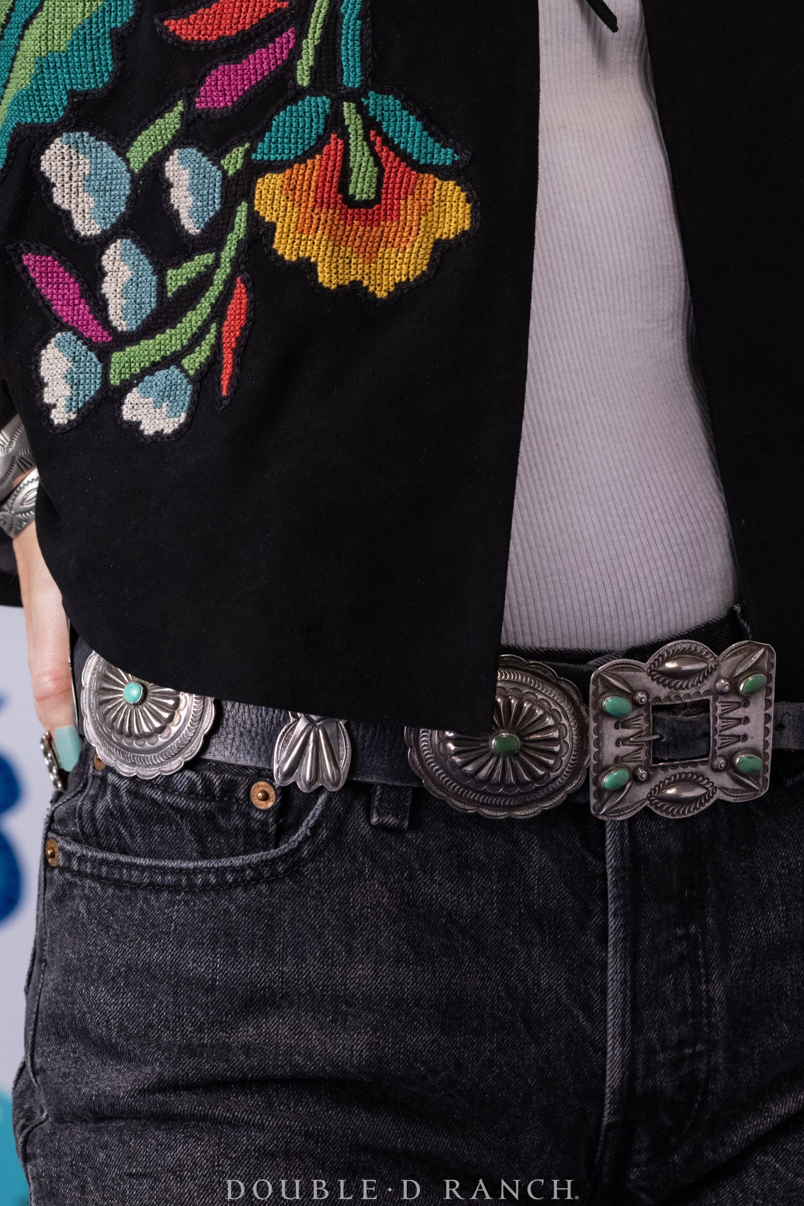 Belt, A Vintage, Concho, 3rd Phase, Turquoise, ‘40s, 149