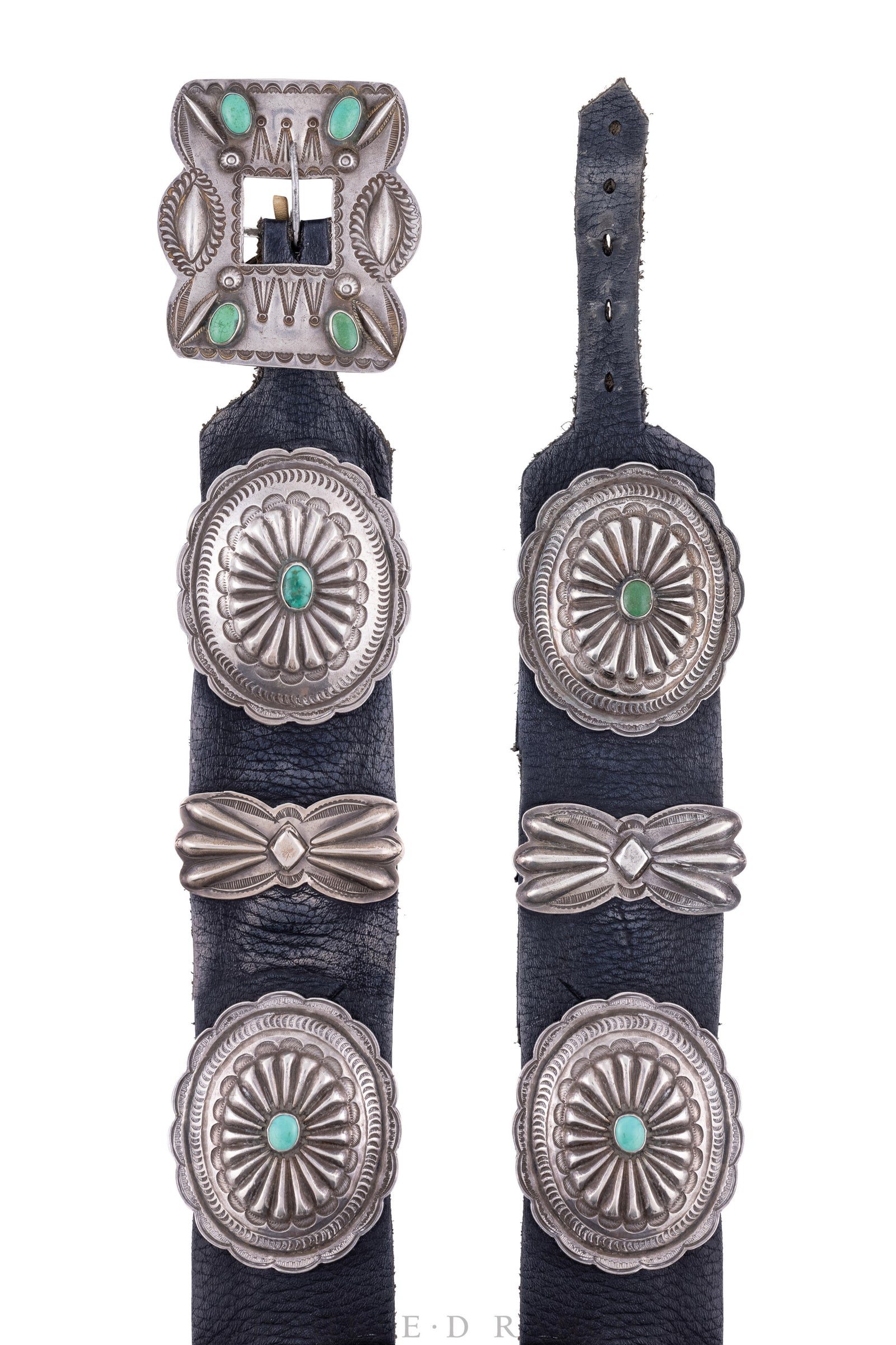 Belt, A Vintage, Concho, 3rd Phase, Turquoise, ‘40s, 149