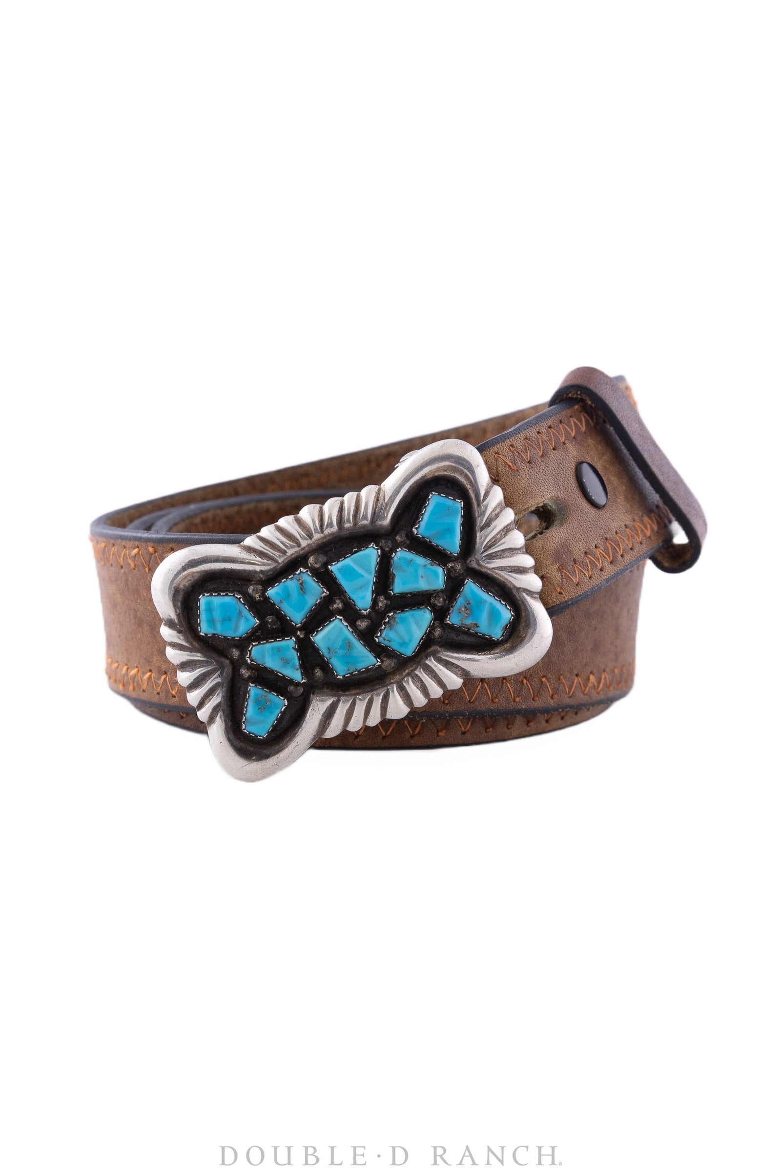Belt, A Vintage, Buckle, Turquoise, Hand Carved, Leekity, Hallmark, Vintage, 321