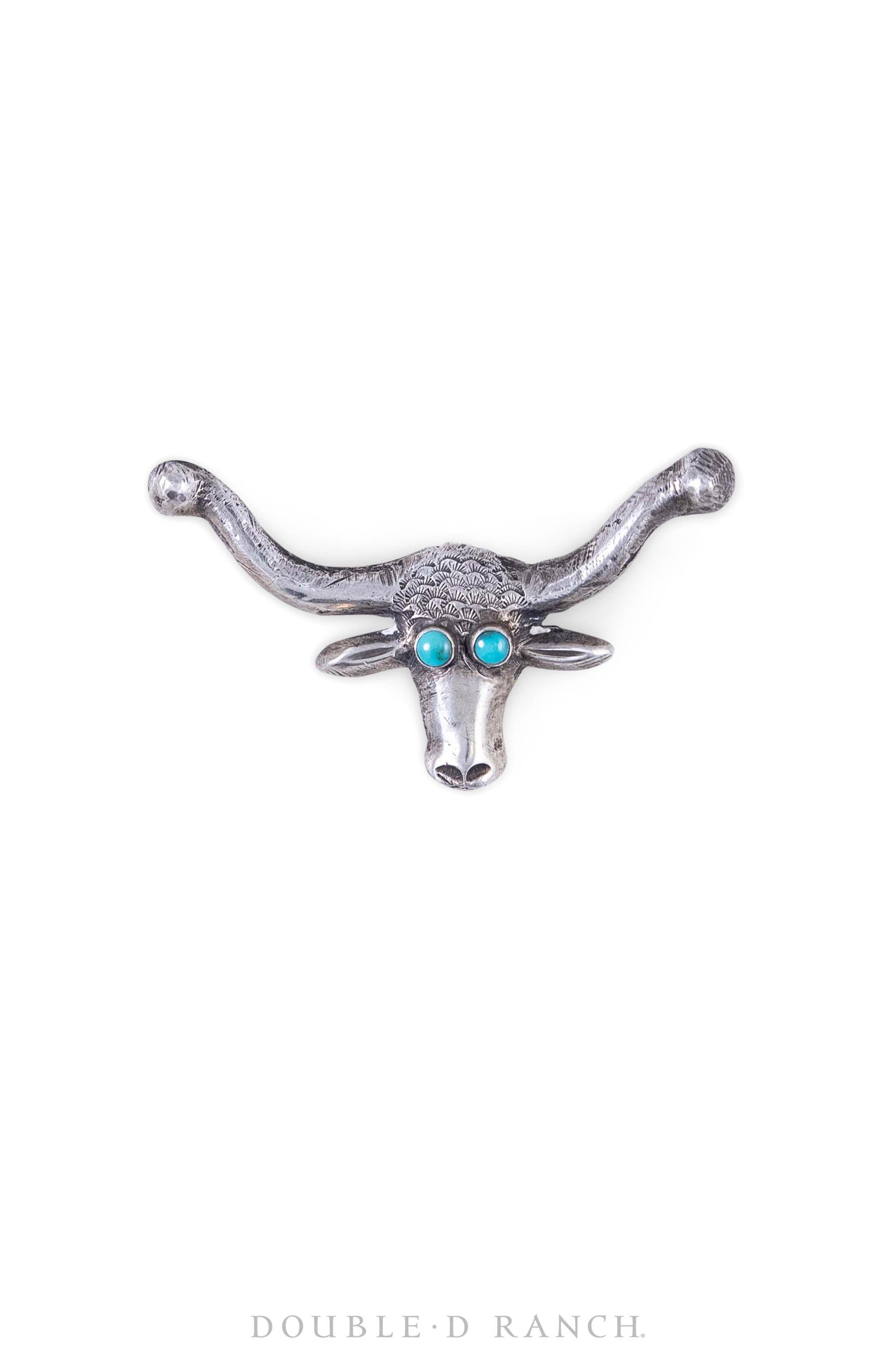 Pin, Conversational, Longhorn Steer, Turquoise, Vintage, Early, 603